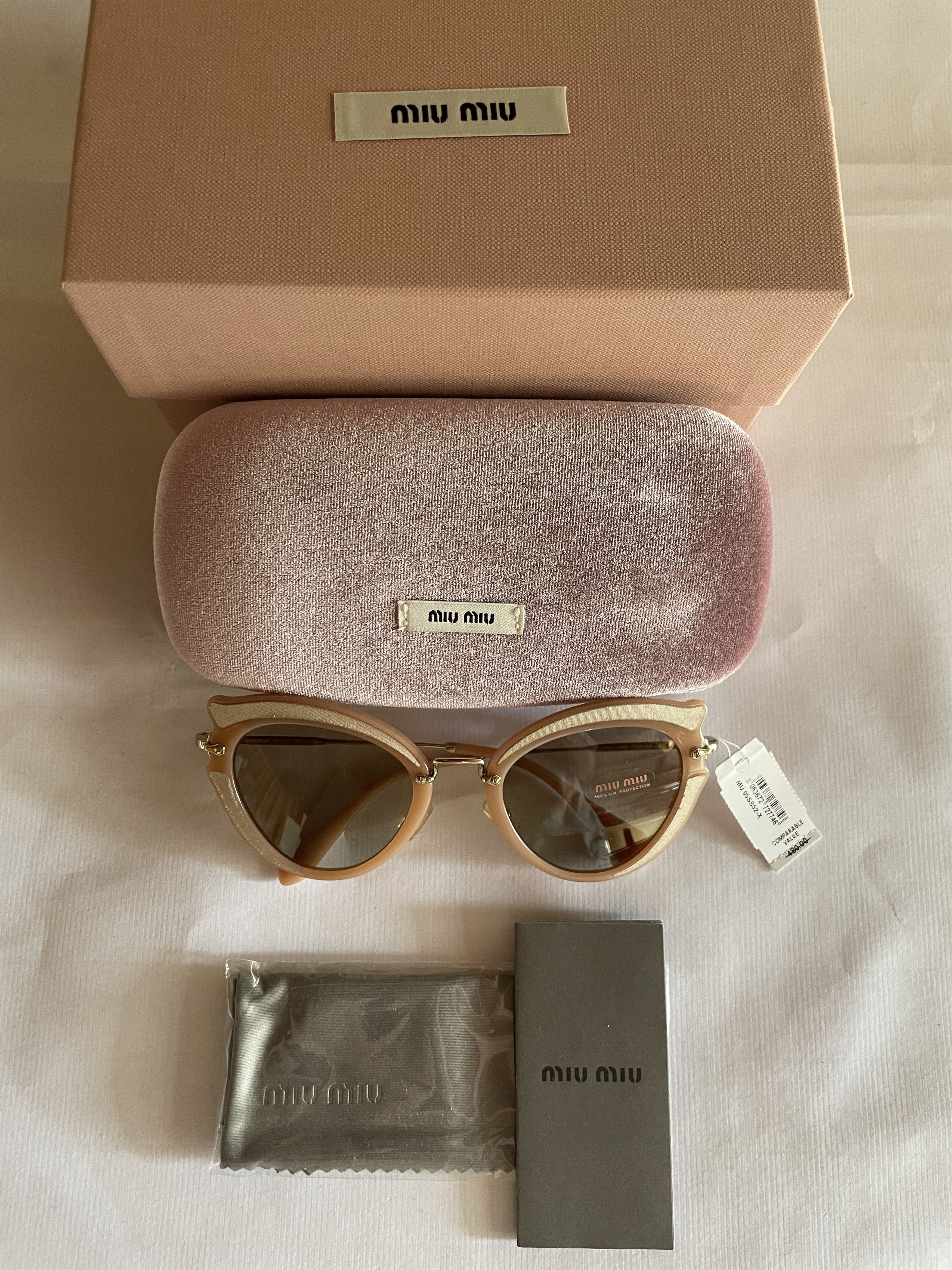 Miu Miu Miu Miu SMU 05S VHZ-5J2 Cat Eye Womens Sunglasses MU05SS Size ONE SIZE - 3 Thumbnail