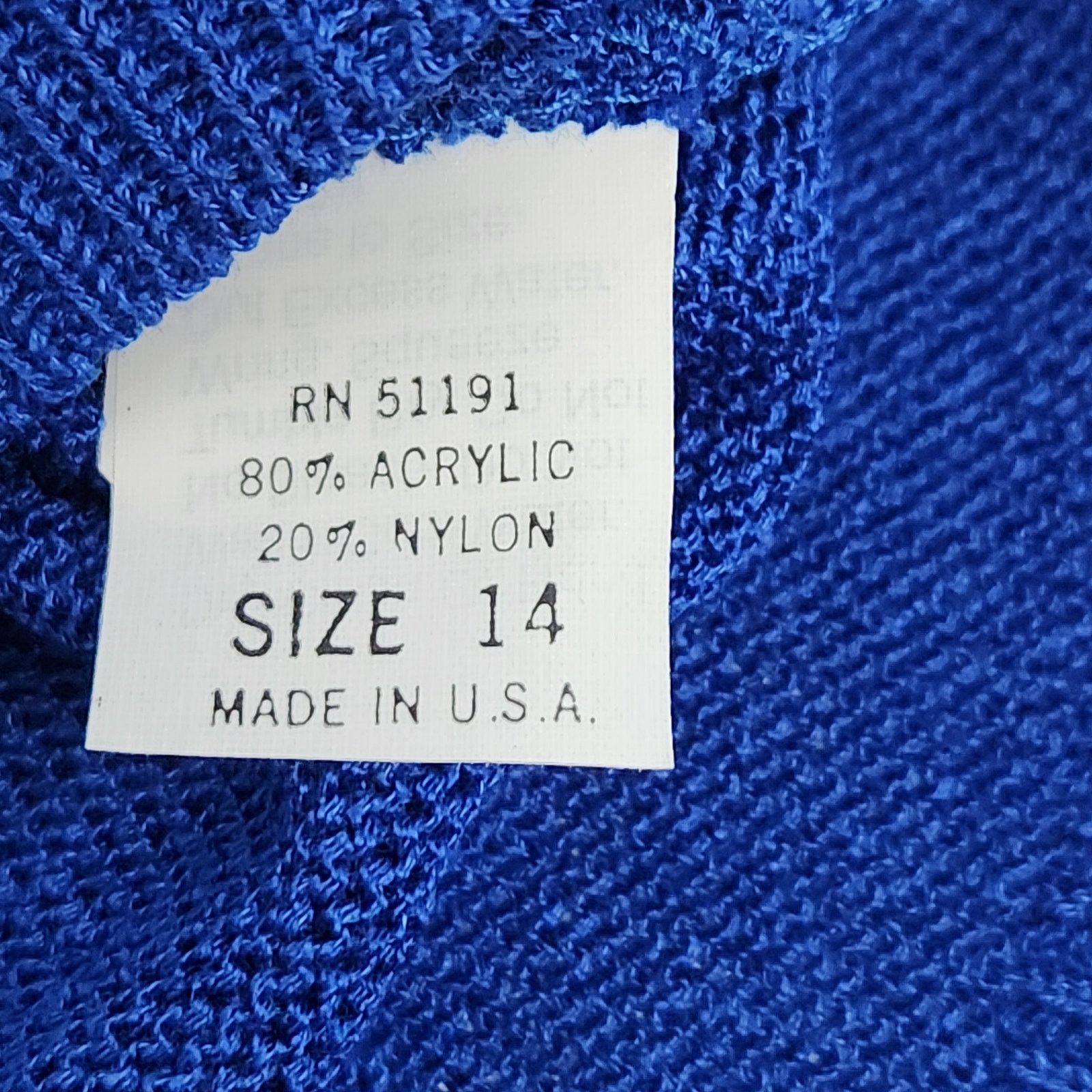 Other Philippe Marques Blue Tight Knit Round Neck Top 14 Size XL / US 12-14 / IT 48-50 - 5 Thumbnail