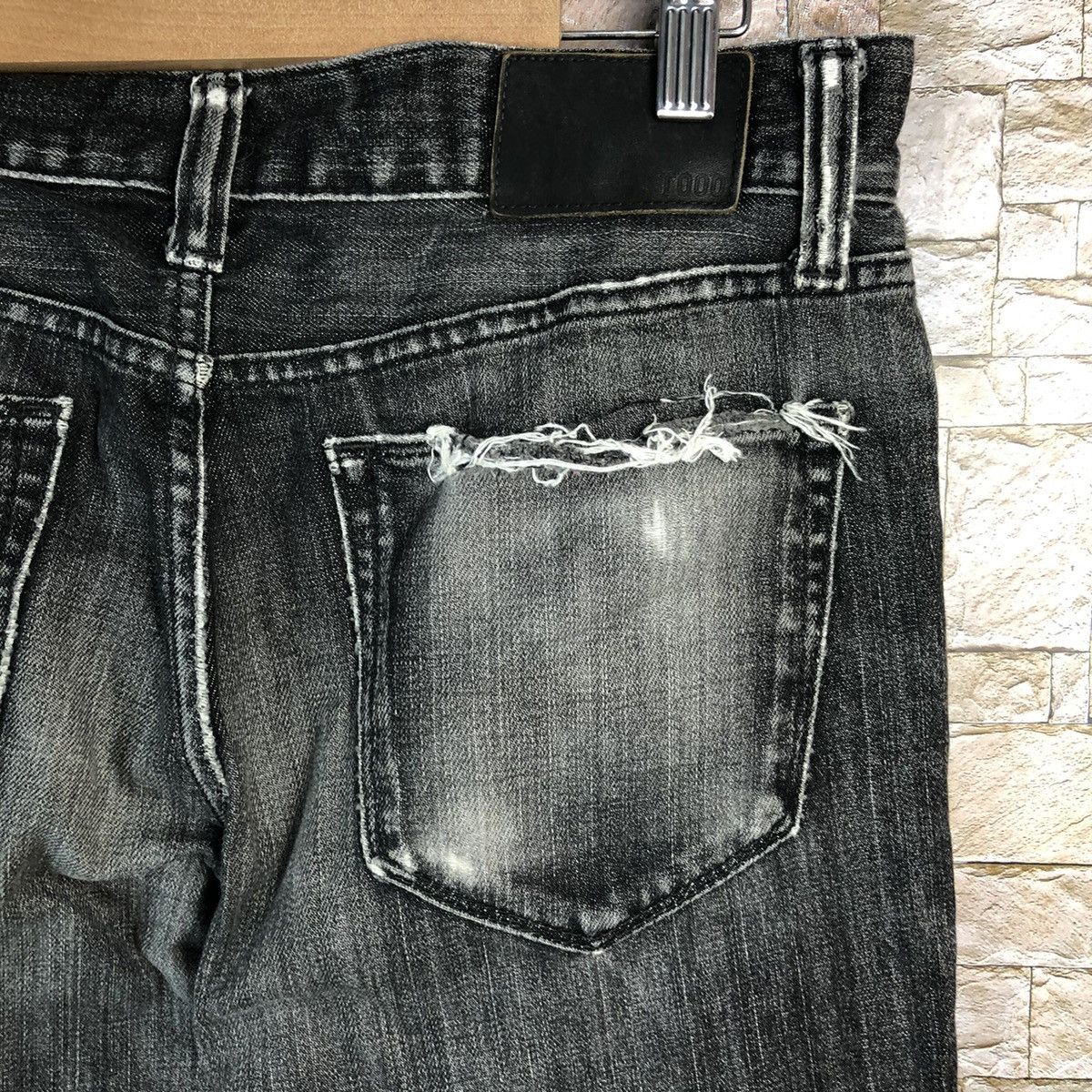 Japanese Brand Uniqlo vintage Jeans faded Black Denim Pants #A131 Size US 32 / EU 48 - 19 Thumbnail