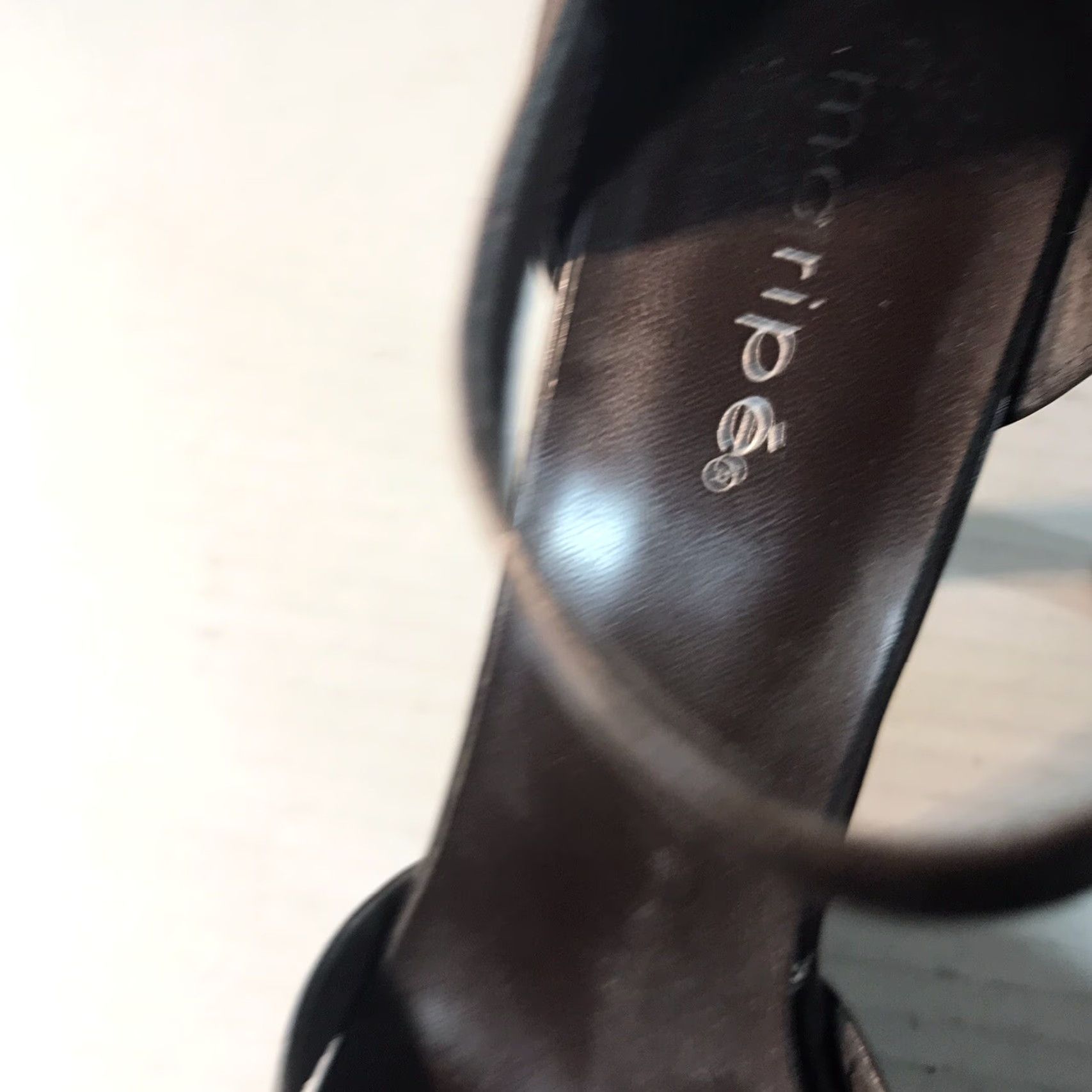 Vintage VINTAGE Maripe Brown Leather Heel Women's Size 8.5M Slingback Ankle Strap 4-Inch Cone Heel Casual Dress Size US 8.5 / IT 38.5 - 3 Thumbnail
