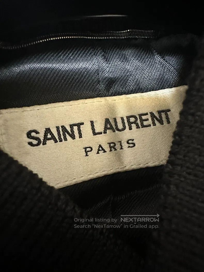 Saint Laurent Paris Saint Laurent Paris Sheepskin Patchwork Baseball Jacket Size US L / EU 52-54 / 3 - 2 Thumbnail