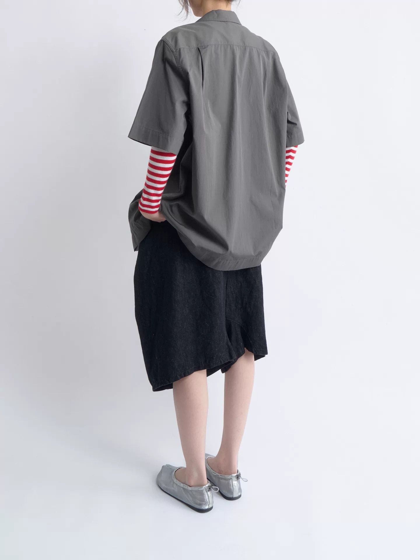 Dries Van Noten DRIES VAN NOTEN Gray Work Shirt 100% Cotton Size 50 Size US M / EU 48-50 / 2 - 4 Thumbnail