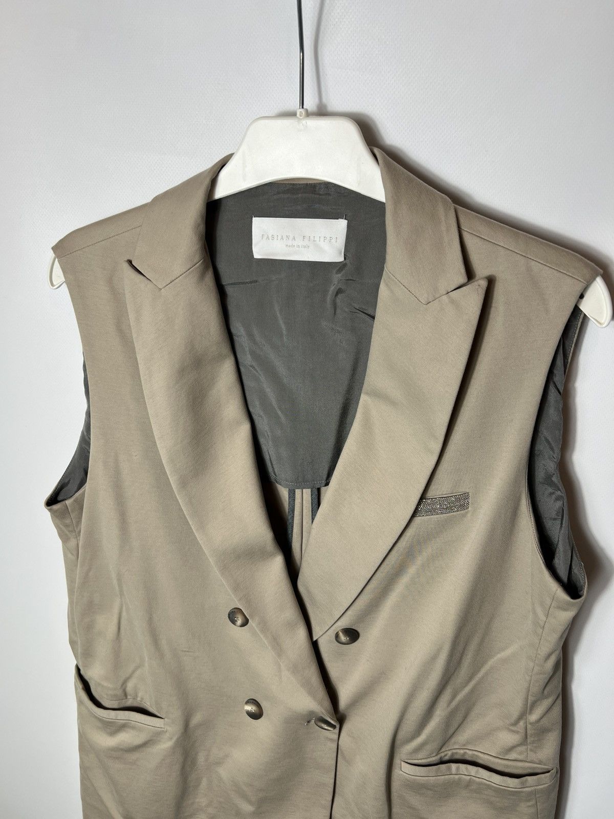 Fabiana Filippi Vintage luxury designer Fabiana Filippi Sleeves Vest Gilet Size M / US 6-8 / IT 42-44 - 2 Thumbnail