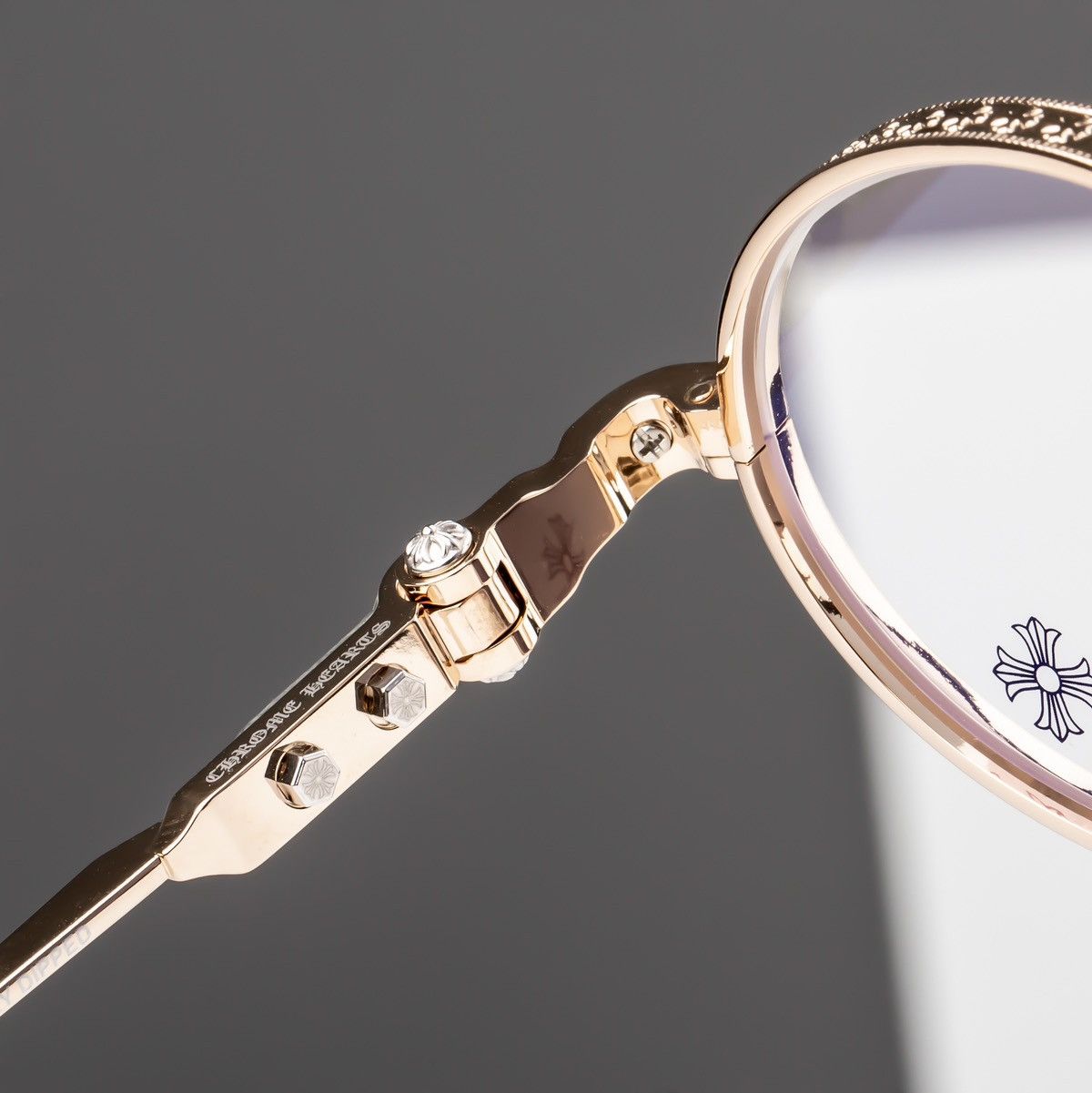 Chrome Hearts CHROME HEARTS HONEY DIPPED ANTIQUE GOLD GLASSES Size ONE SIZE - 3 Thumbnail