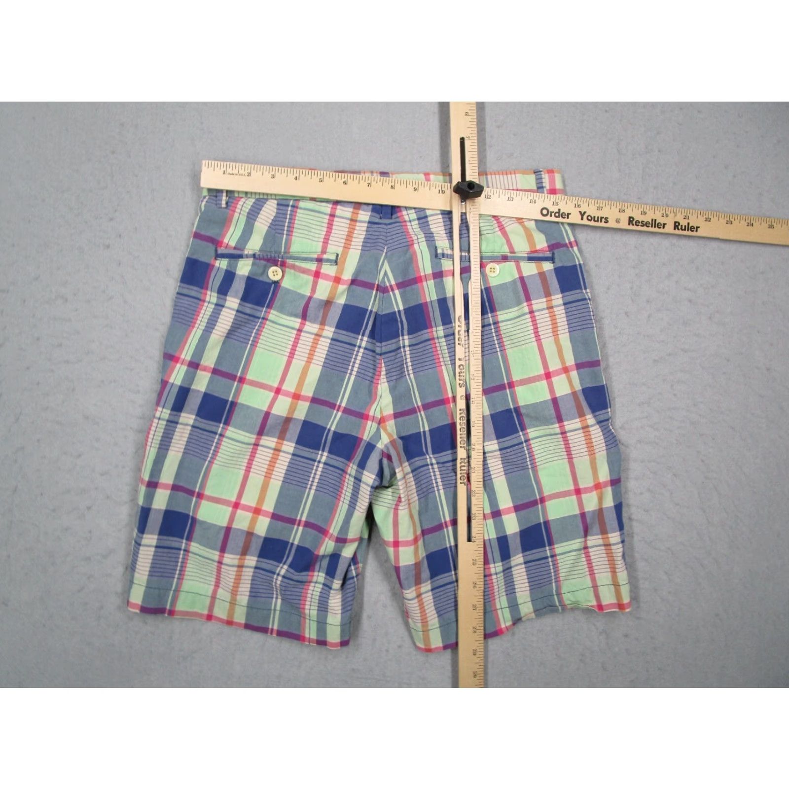 Polo Ralph Lauren VINTAGE Polo Ralph Lauren Shorts Mens 32 Casual Blue Plaid 9" Chino Cotton 90s Retro Size US XS / EU 42 / 0 - 6 Thumbnail
