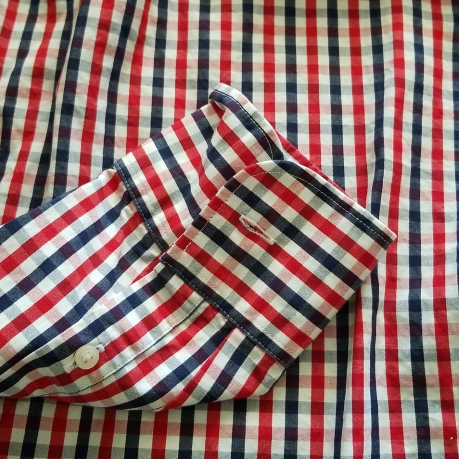 J.Crew Red White & Blue J. Crew Check Button Down Size US M / EU 48-50 / 2 - 5 Thumbnail