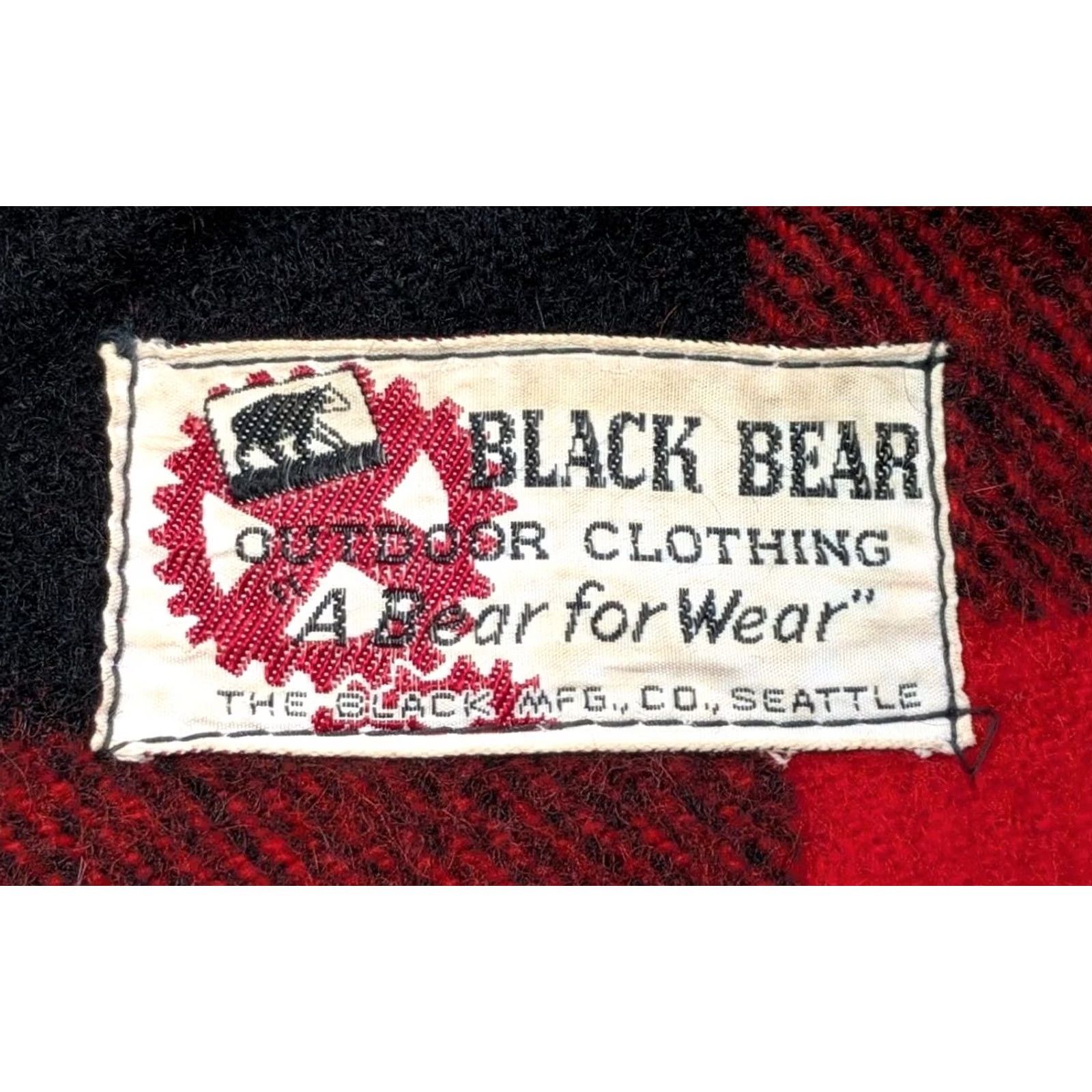 Vintage VINTAGE Black Bear Wool Jacket Red Medium Mens USA Classic Outdoor USA Filson Black Bear Seattle Cruiser Mackinaw Button Bomber Size US M / EU 48-50 / 2 - 5 Thumbnail