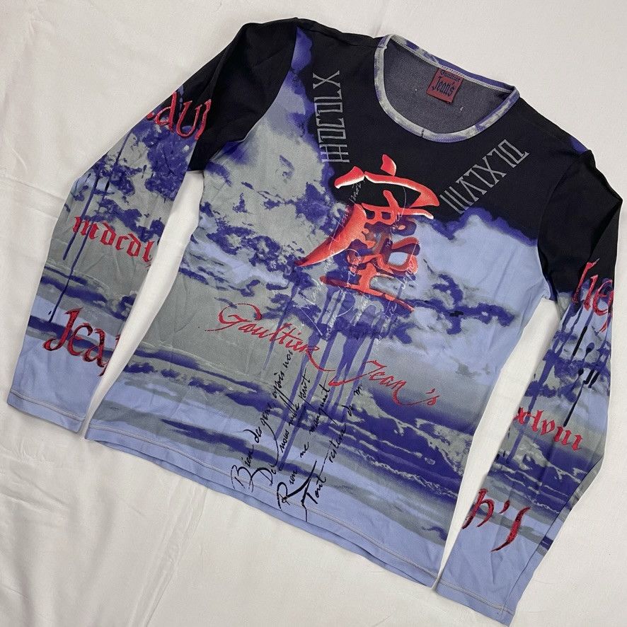 Jean Paul Gaultier 1998 Jean Paul Gaultier Chinese Asia Elastic Top Tee Vintage Size US M / EU 48-50 / 2 - 3 Thumbnail