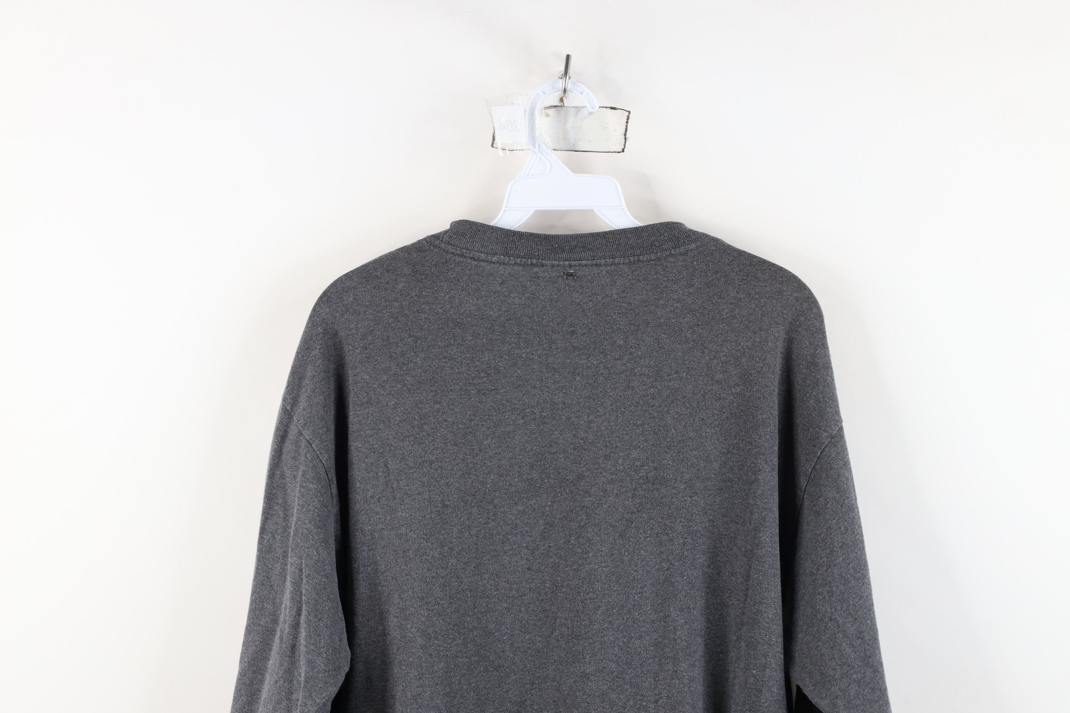 Reebok Vintage 90s Reebok Spell Out Long Sleeve T-Shirt Gray Cotton Size US M / EU 48-50 / 2 - 12 Thumbnail