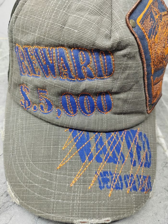 Vintage Vintage Wanted Reward Disteressed Style Cap Hat Size ONE SIZE - 3 Thumbnail