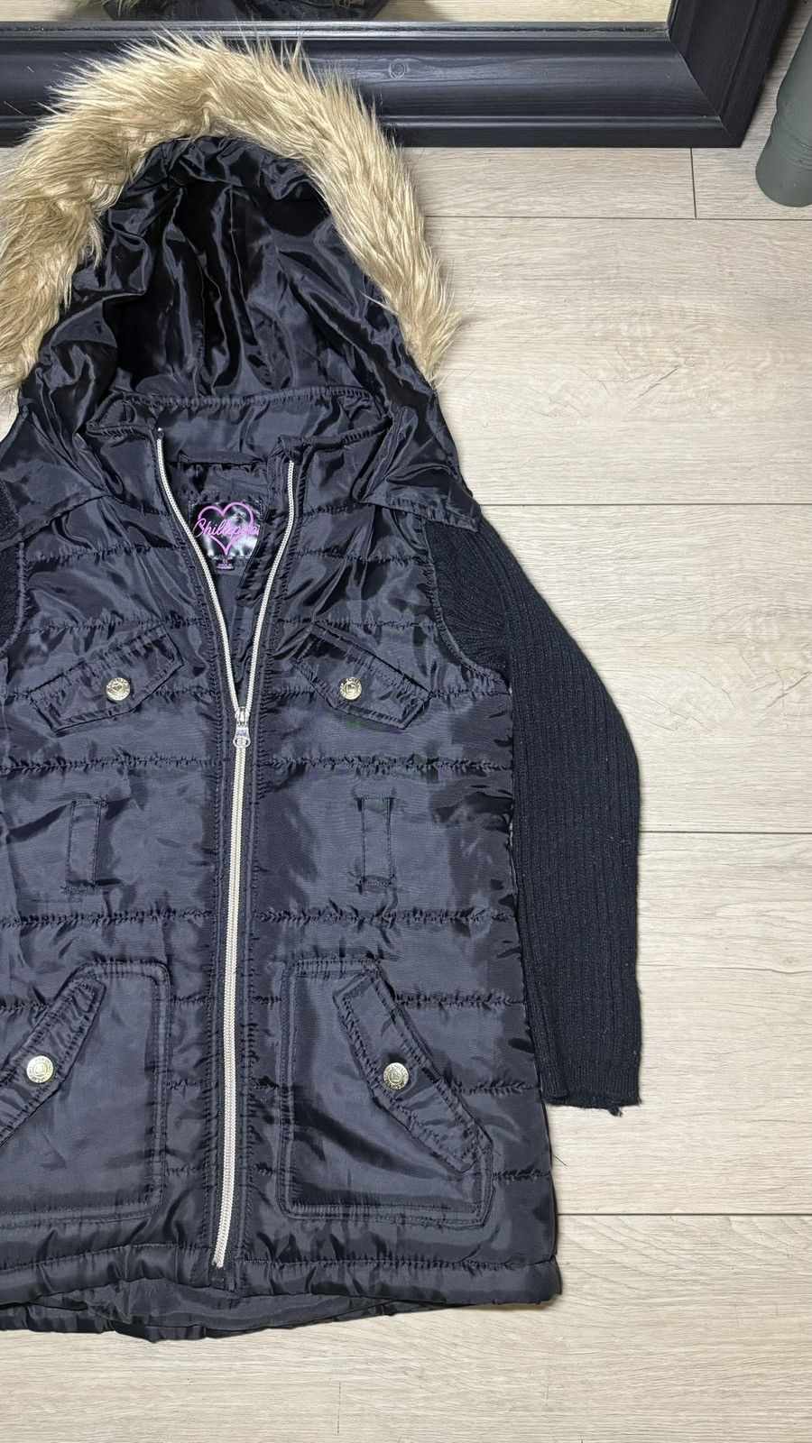 Other Y2K 2000s Chillipop Puffer Sweater With Fur Hood & Knitted Size S / US 4 / IT 40 - 3 Thumbnail