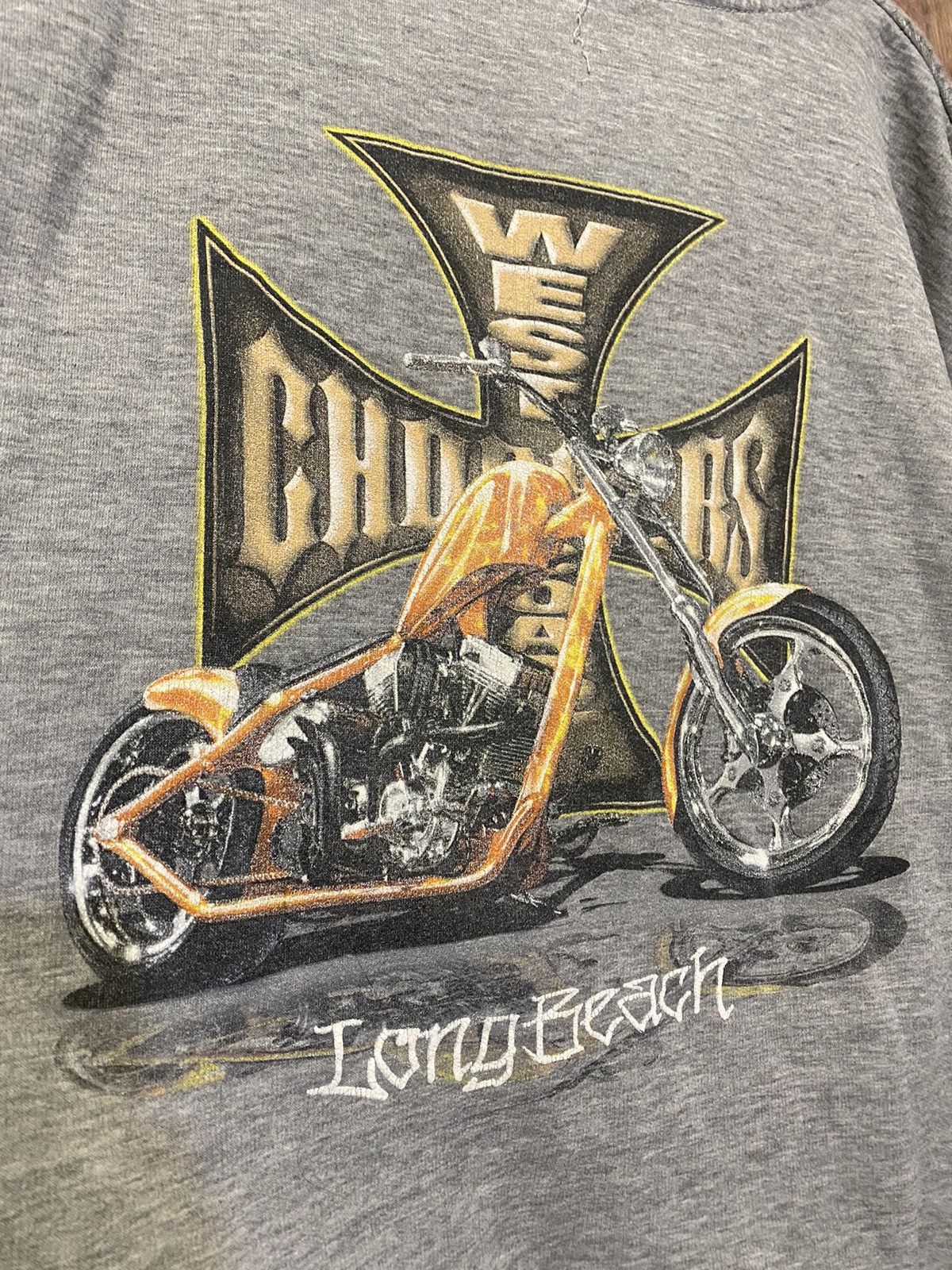 Vintage West Coast Choppers THRASHED 90s Long Beach CA Gray Hoodie Size US L / EU 52-54 / 3 - 12 Thumbnail