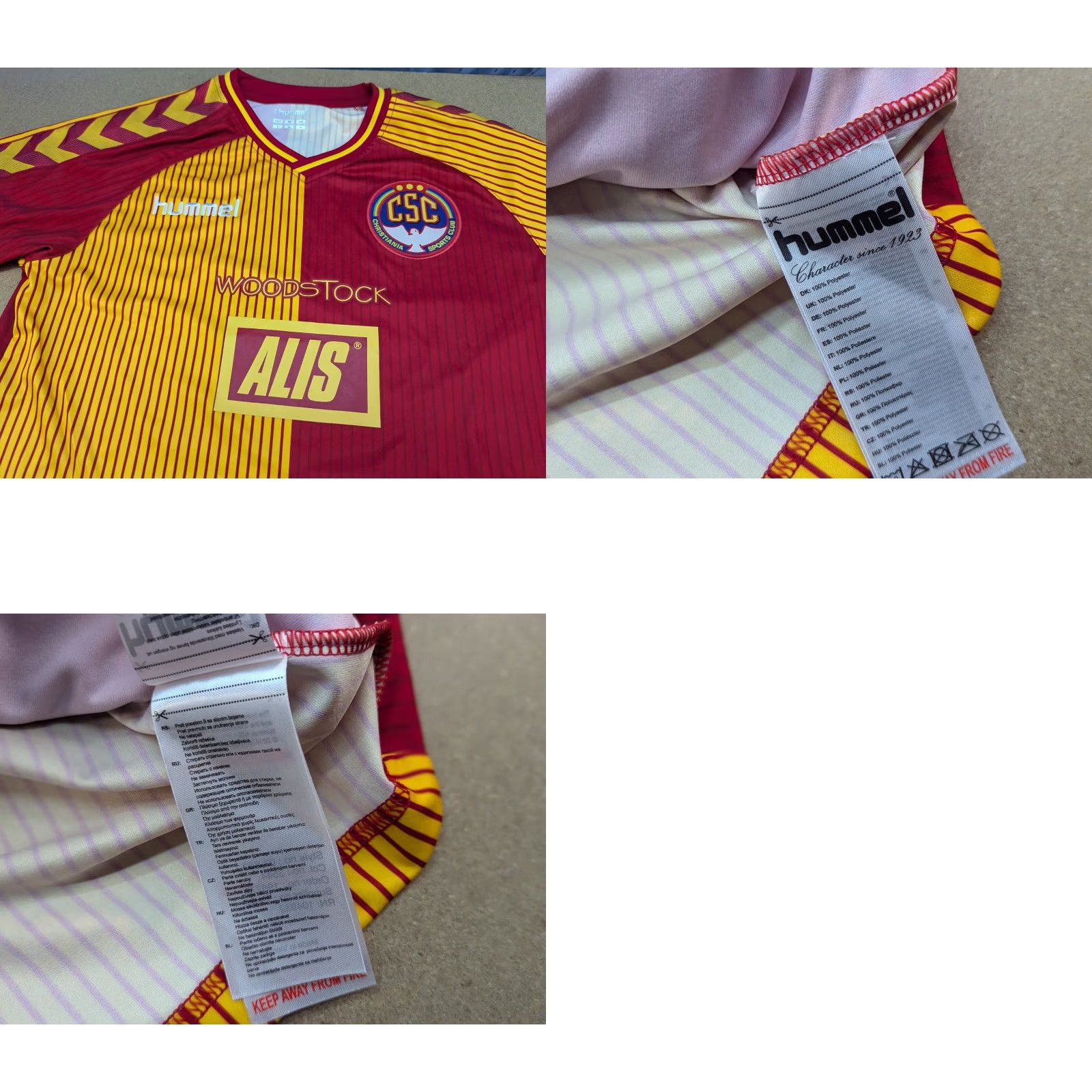 Hummel Hummel Football Jersey Mens Size S Home Adult Christiania Sports Club 2016-2017 Multicolor Short Sleeve Pullover T-Shirt Size US S / EU 44-46 / 1 - 9 Thumbnail