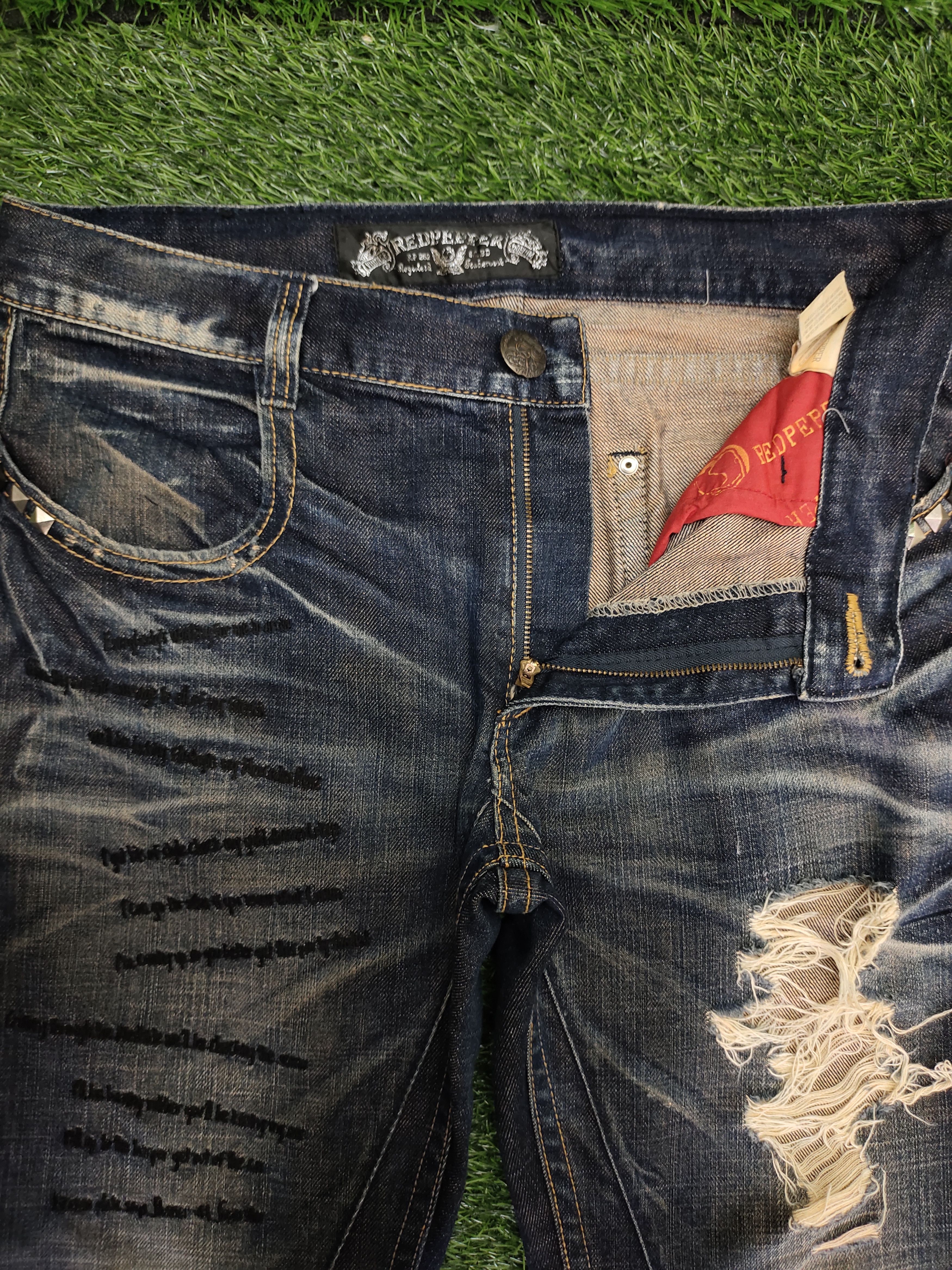 Tornado Mart Wide Leg Jeans Red Pepper Denim Rare Design Y2k Distress Size US 32 / EU 48 - 17 Thumbnail