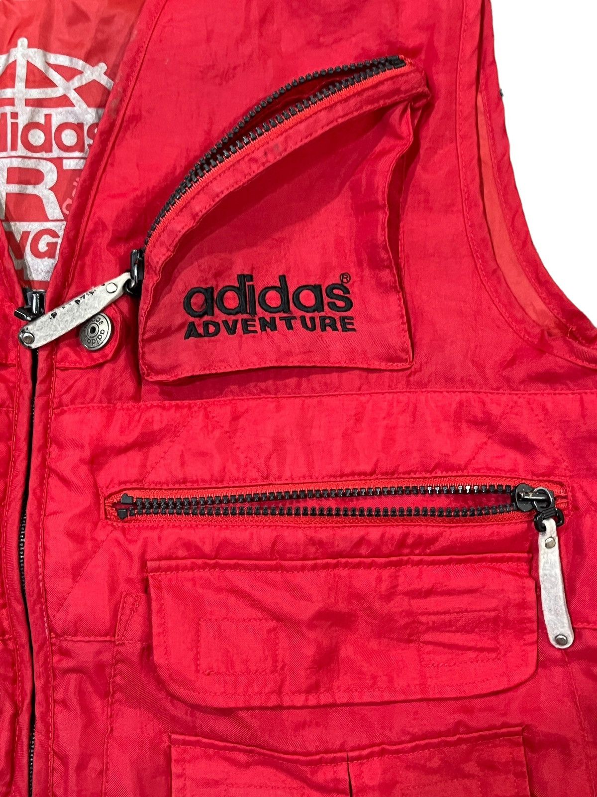 Adidas × Vintage 90s Adidas adventure multi pocket outdoor nylon vest Size US L / EU 52-54 / 3 - 3 Thumbnail