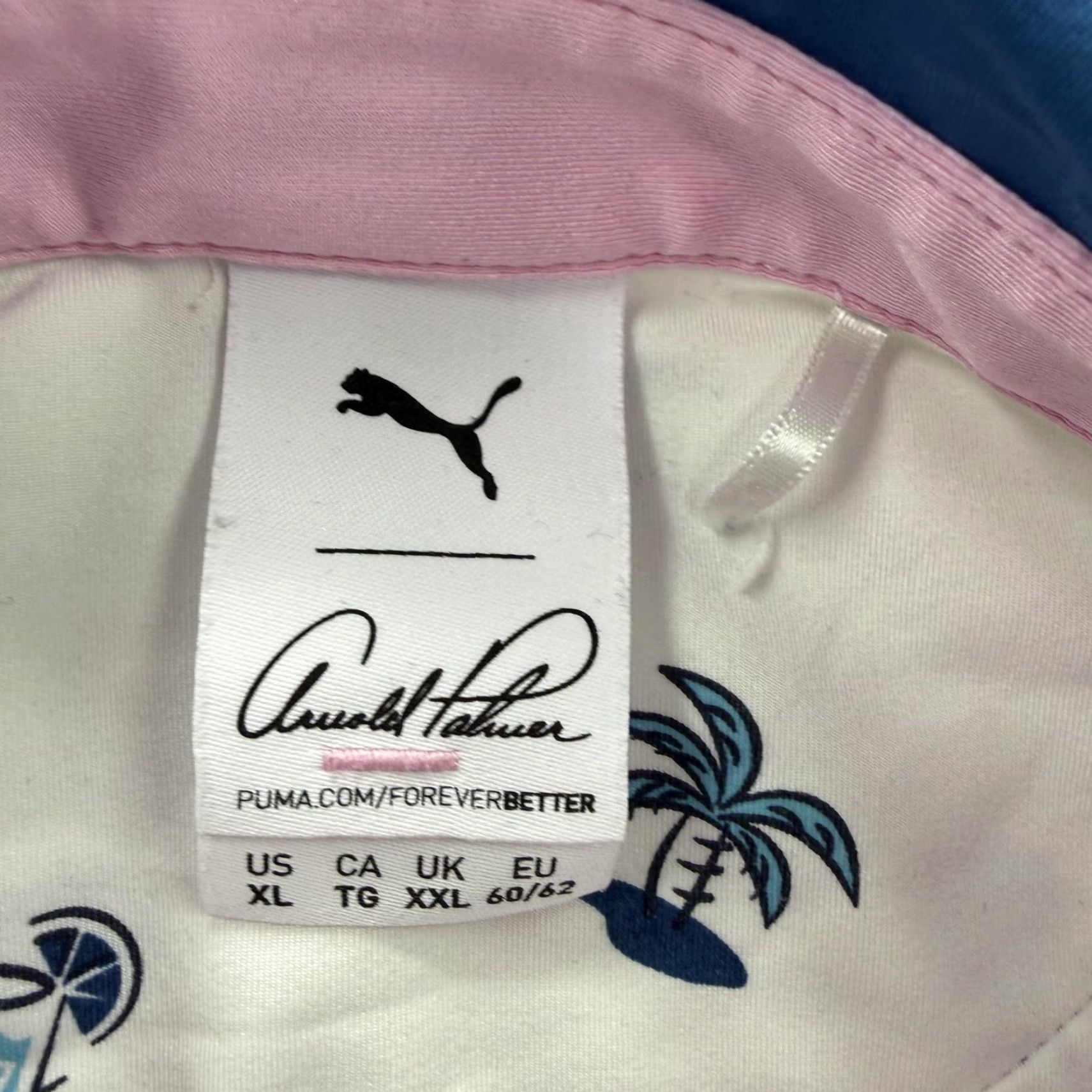 Puma Puma Arnold Palmer Polo Shirt Mens XL White Tropical Golf Performance Stretch Shirt Size US XL / EU 56 / 4 - 3 Thumbnail