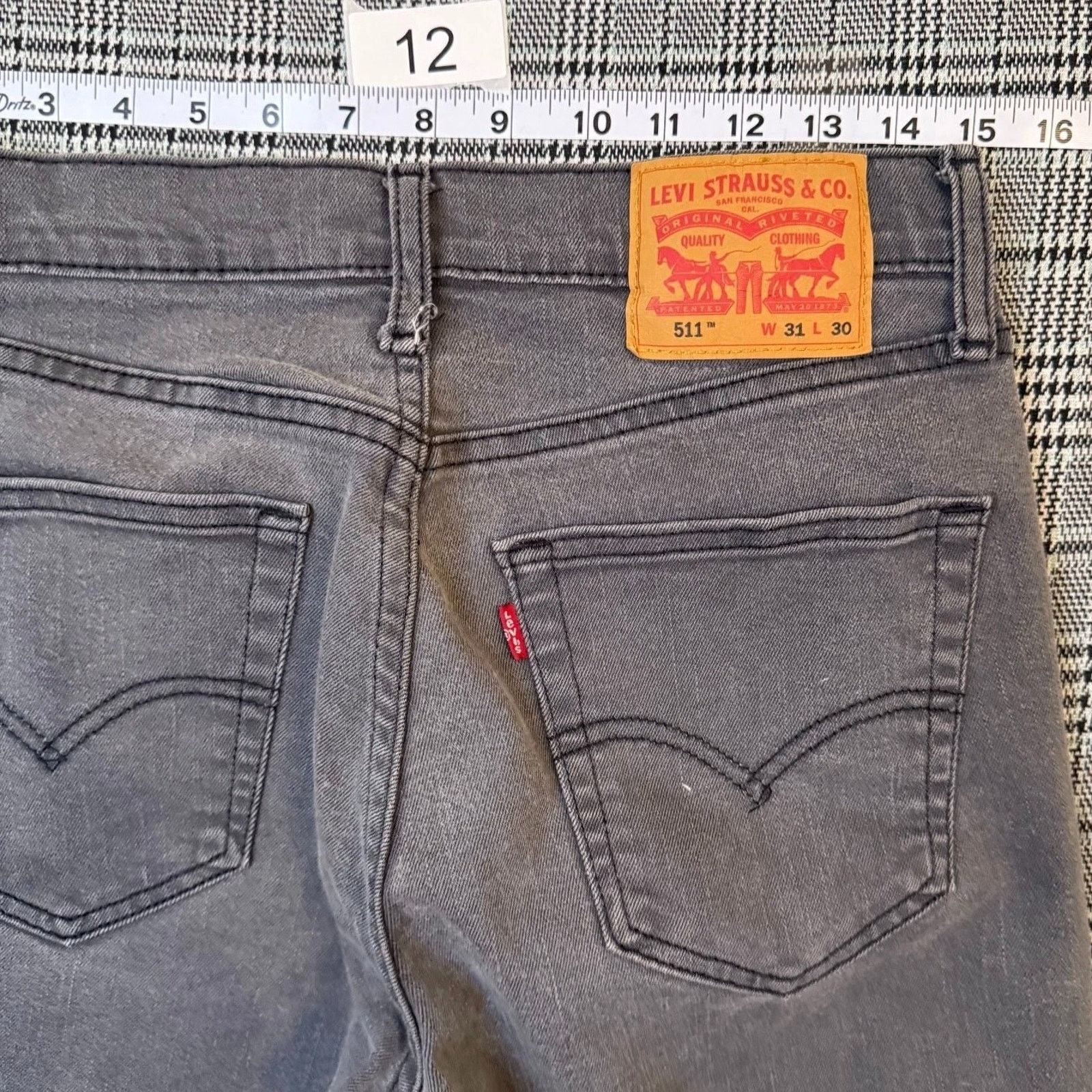 Levi's Levi's 511 Men's Jeans Gray Denim Slim Fit Stretch 31x30 Size US 31 - 3 Thumbnail