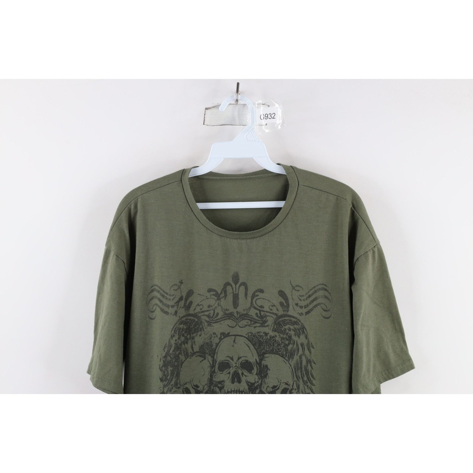 Vintage Vintage Y2K Streetwear Tribal Wings Flower Skull T-Shirt Size US XL / EU 56 / 4 - 2 Thumbnail
