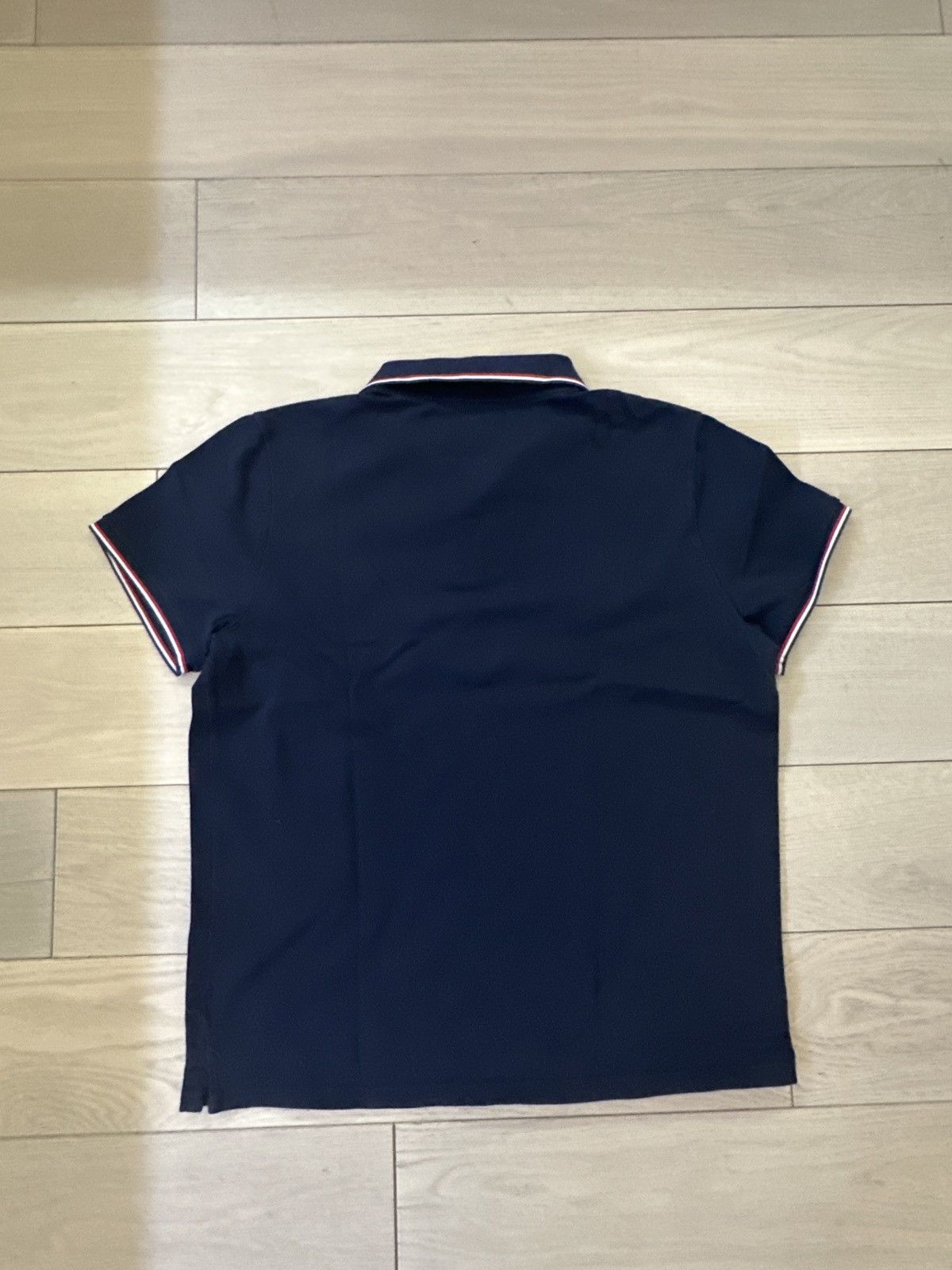 Moncler Navy Blue Moncler Logo Patch Polo Shirt Size US XL / EU 56 / 4 - 2 Thumbnail