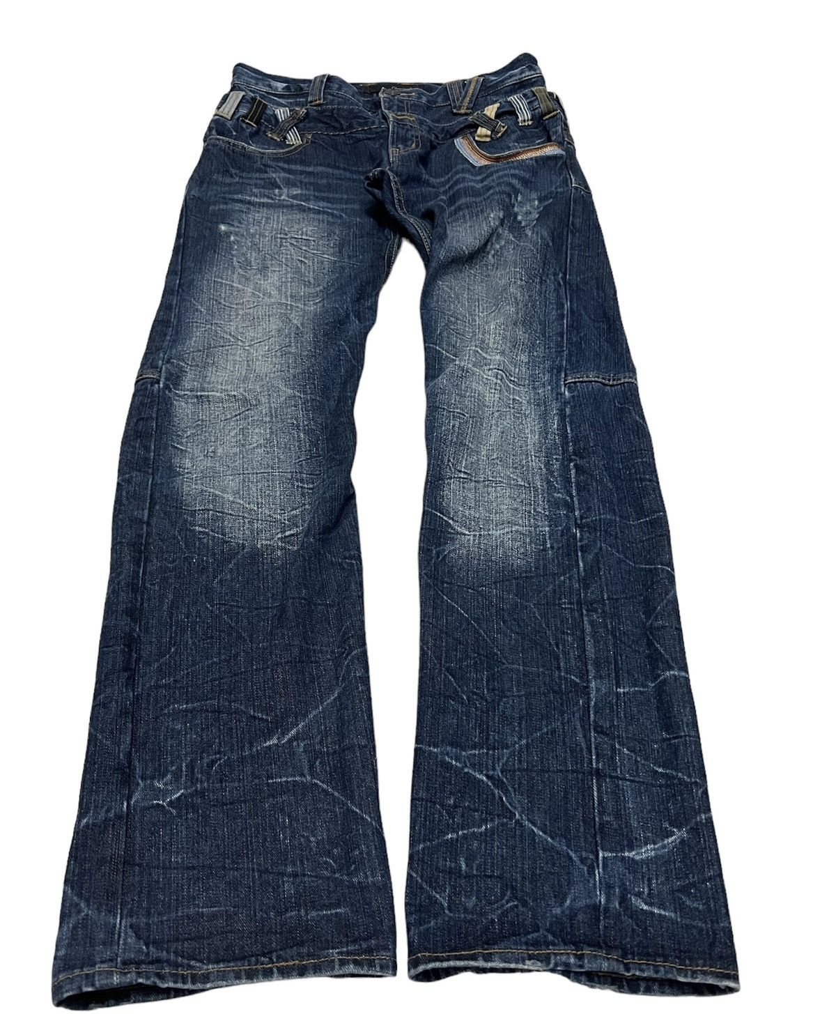 If Six Was Nine × Japanese Brand 🌈DOUBLE WAIST🌈VINTAGE DOMINATE HANDCRAFTED WASHED JEANS Size US 31 - 1 Thumbnail