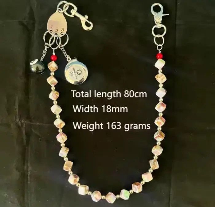 Jewelry Punk Style Jeans Trousers Wide Square Beads Waist Chain Size ONE SIZE - 3 Thumbnail