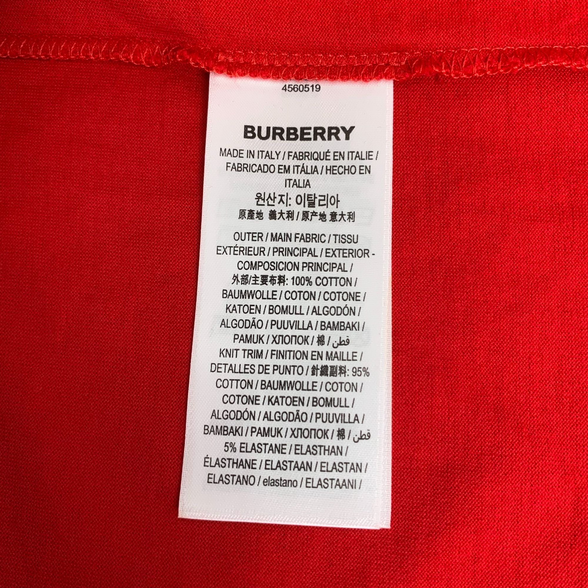 Burberry Burberry Red Deer Print Cotton Crewneck T-Shirt (Size S) Size S / US 4 / IT 40 - 4 Thumbnail
