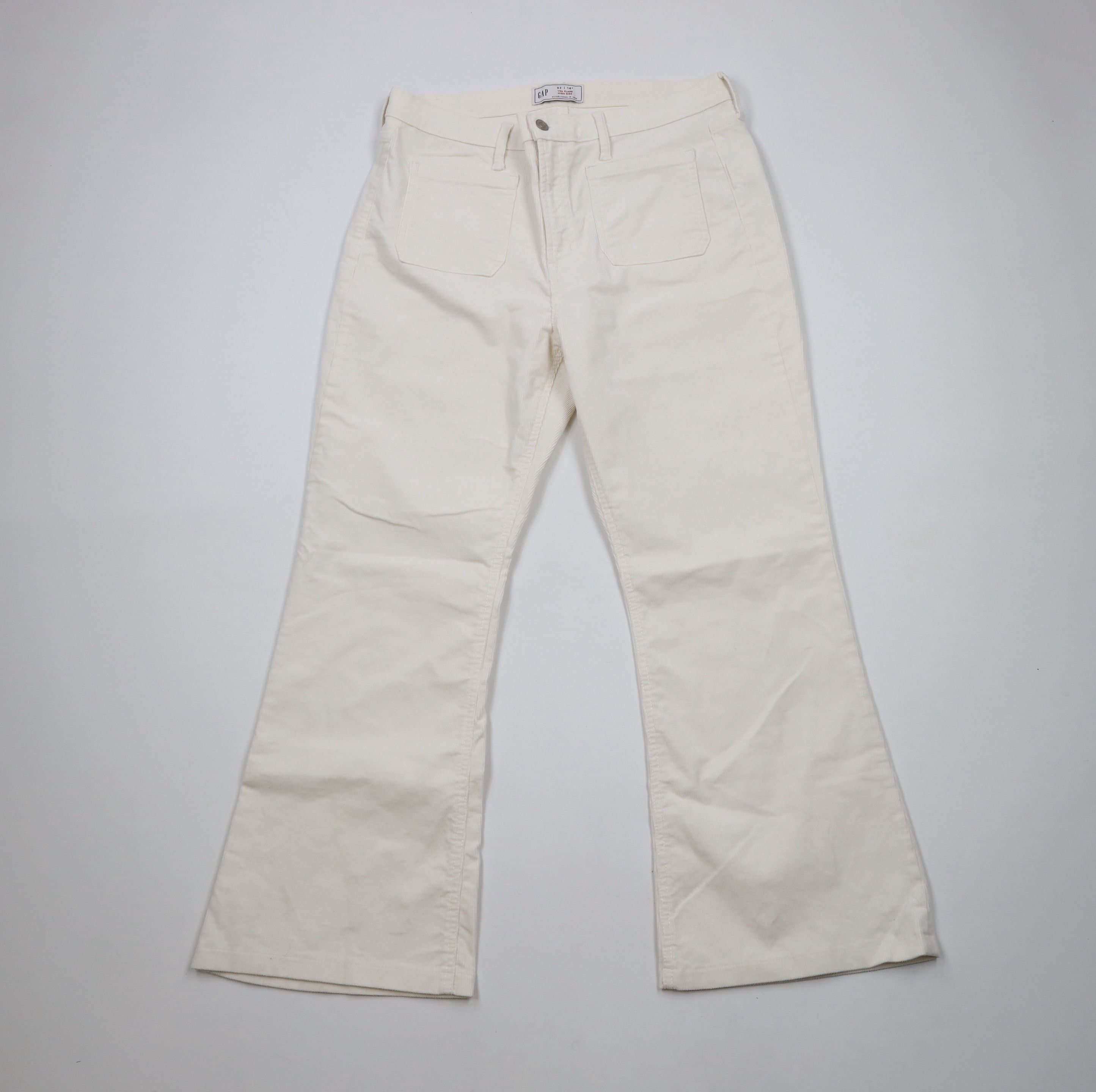 Gap × Vintage Vintage Y2K Gap Flare High Rise Corduroy Chino Pants Cream Size 32" / US 10 / IT 46 - 1 Thumbnail