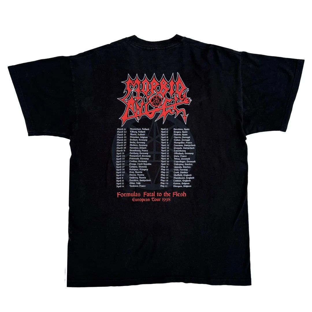 Morbid Angel 1998 98 90s Vintage Formula Fatal Flesh T-Shirt, image size:1080x1080