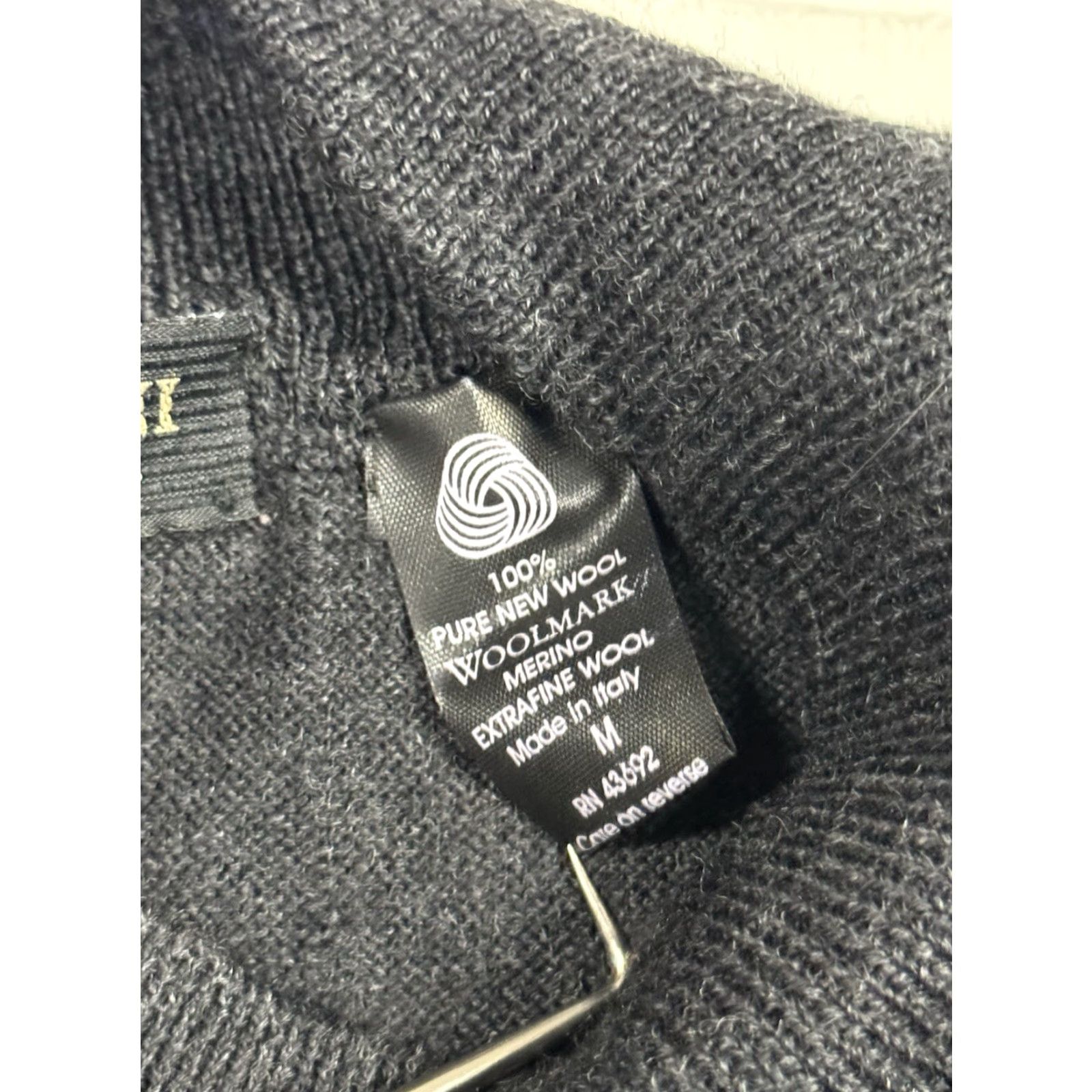 Vintage Cellinni Pullover Wool Sweater Men M NWT Merino Wool Charcoal Gray Italy Size US M / EU 48-50 / 2 - 5 Thumbnail