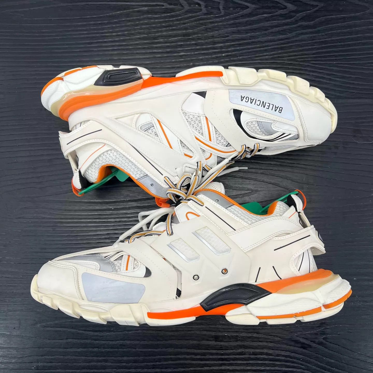 Balenciaga Balenciaga Track White Orange 46 Light Wear Boxed Size US 13 / EU 46 - 4 Thumbnail