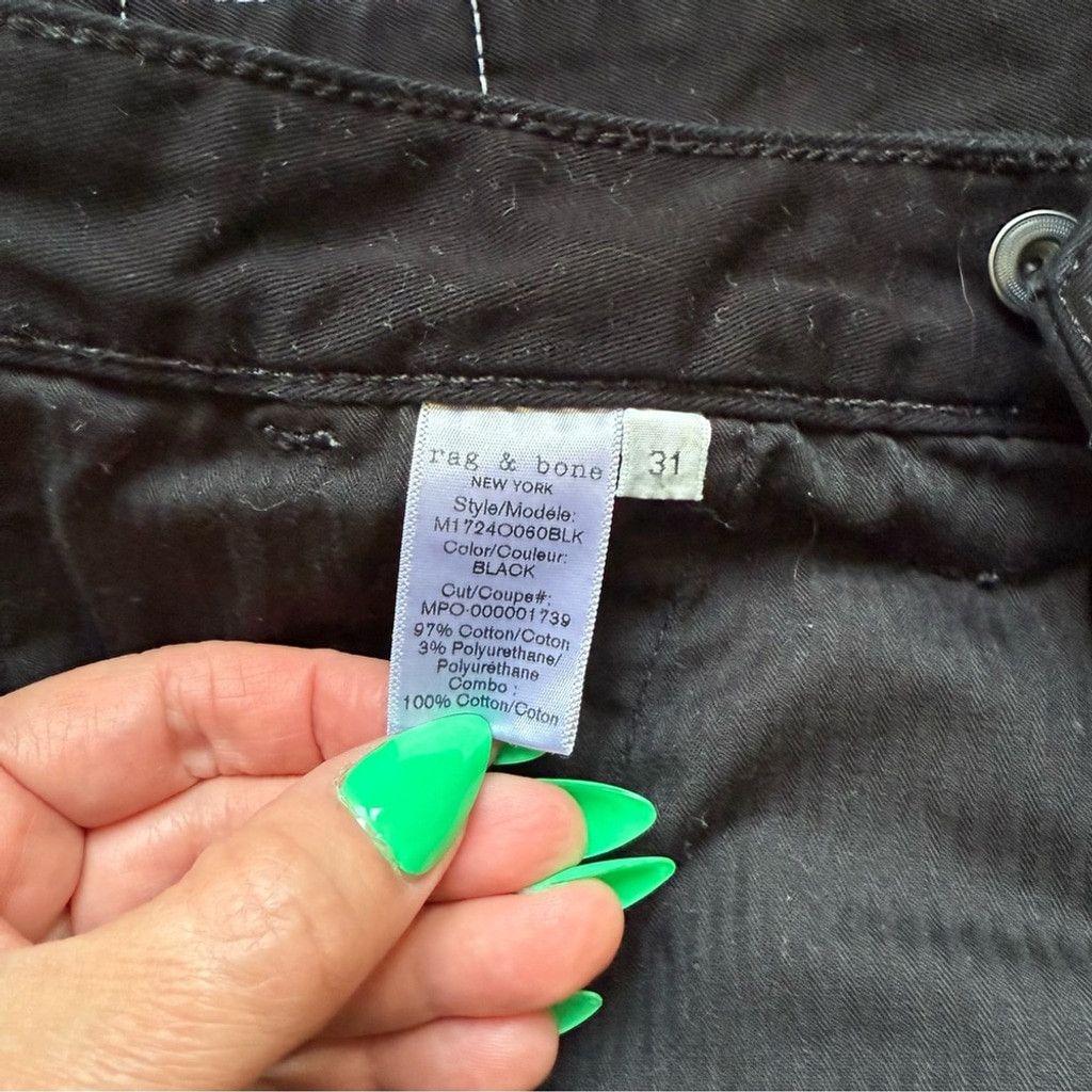 Rag & Bone Rag & Bone Black Skinny Pants Size 31" - 4 Thumbnail
