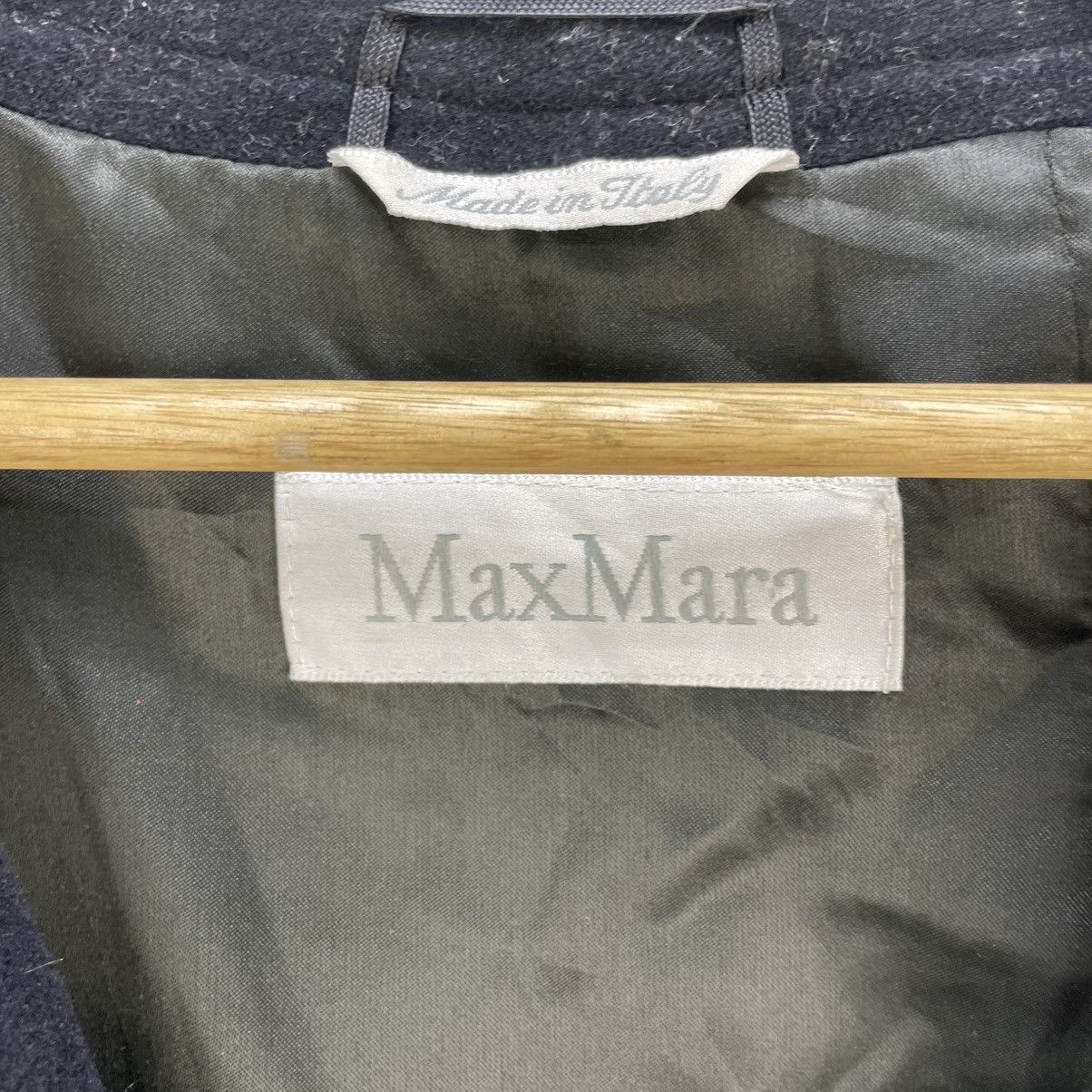 Max Mara 💥Vintage Mac Mara Button Less Drape Belted Wool Jacket Size M / US 6-8 / IT 42-44 - 3 Thumbnail