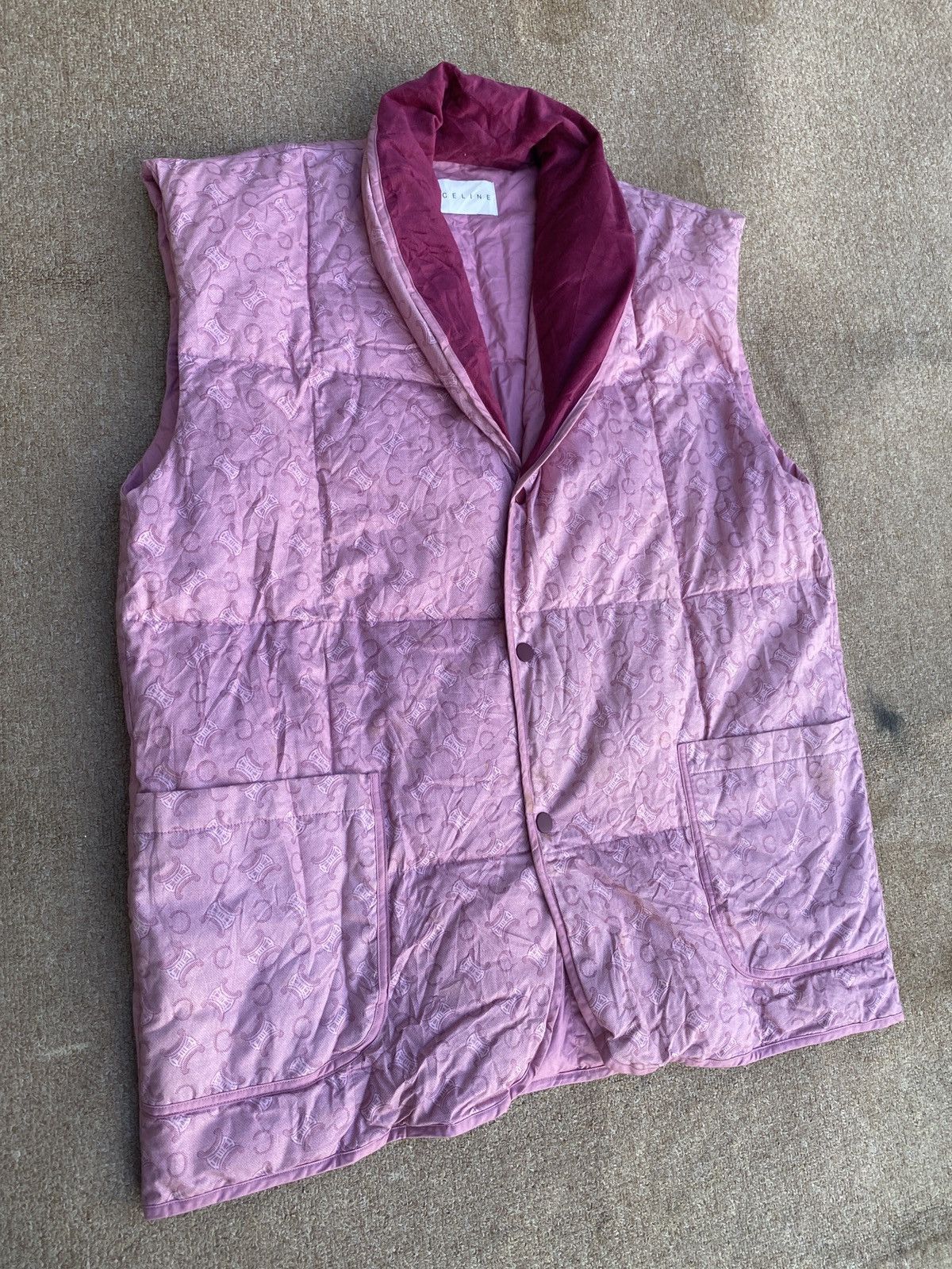 Celine × Hedi Slimane Vintage Celine monogram vest jacket Size US L / EU 52-54 / 3 - 6 Thumbnail