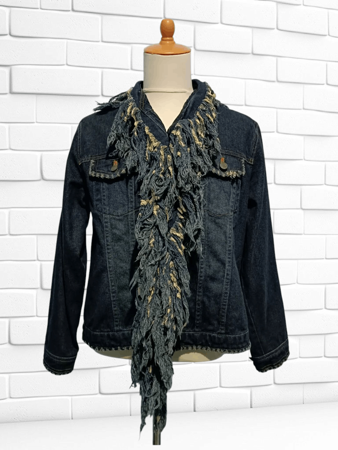 PLEIN SUD JEANS デニムフリンジ ジャケット Y2K ヴィンテージ Y2K Plein Sud Raw Fringe Vintage Denim Cropped Jacket Club