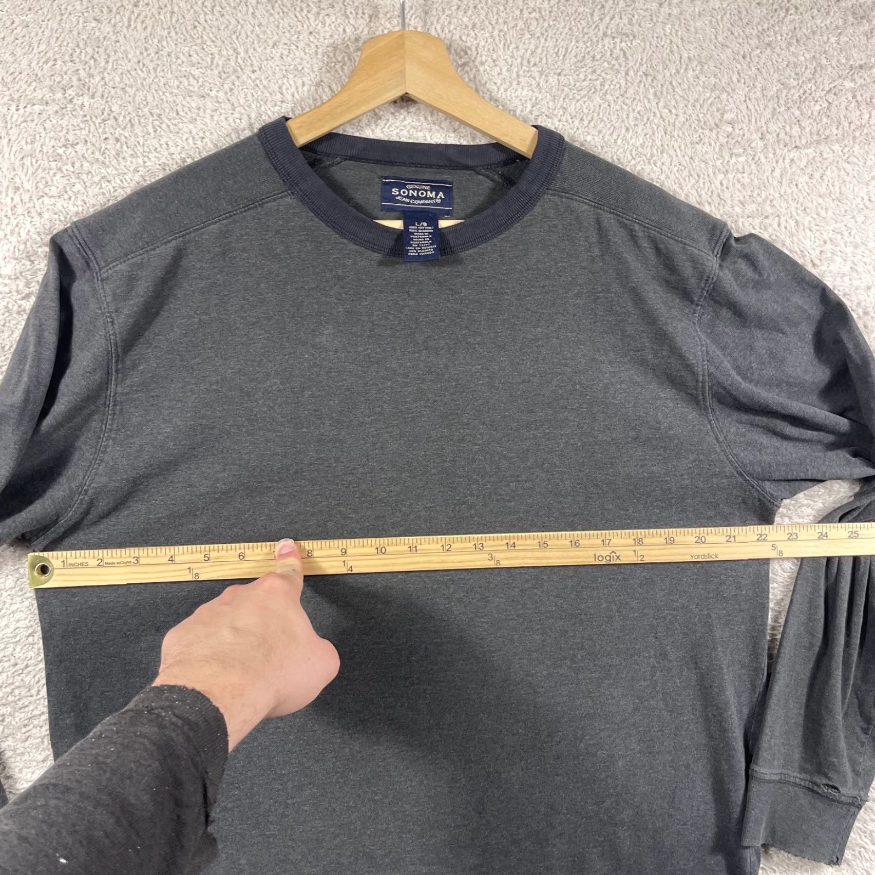 Vintage VINTAGE Sonoma T-Shirt Mens Large Black Long Sleeve Y2K Grunge Faded Classic Cobain Size US L / EU 52-54 / 3 - 6 Thumbnail