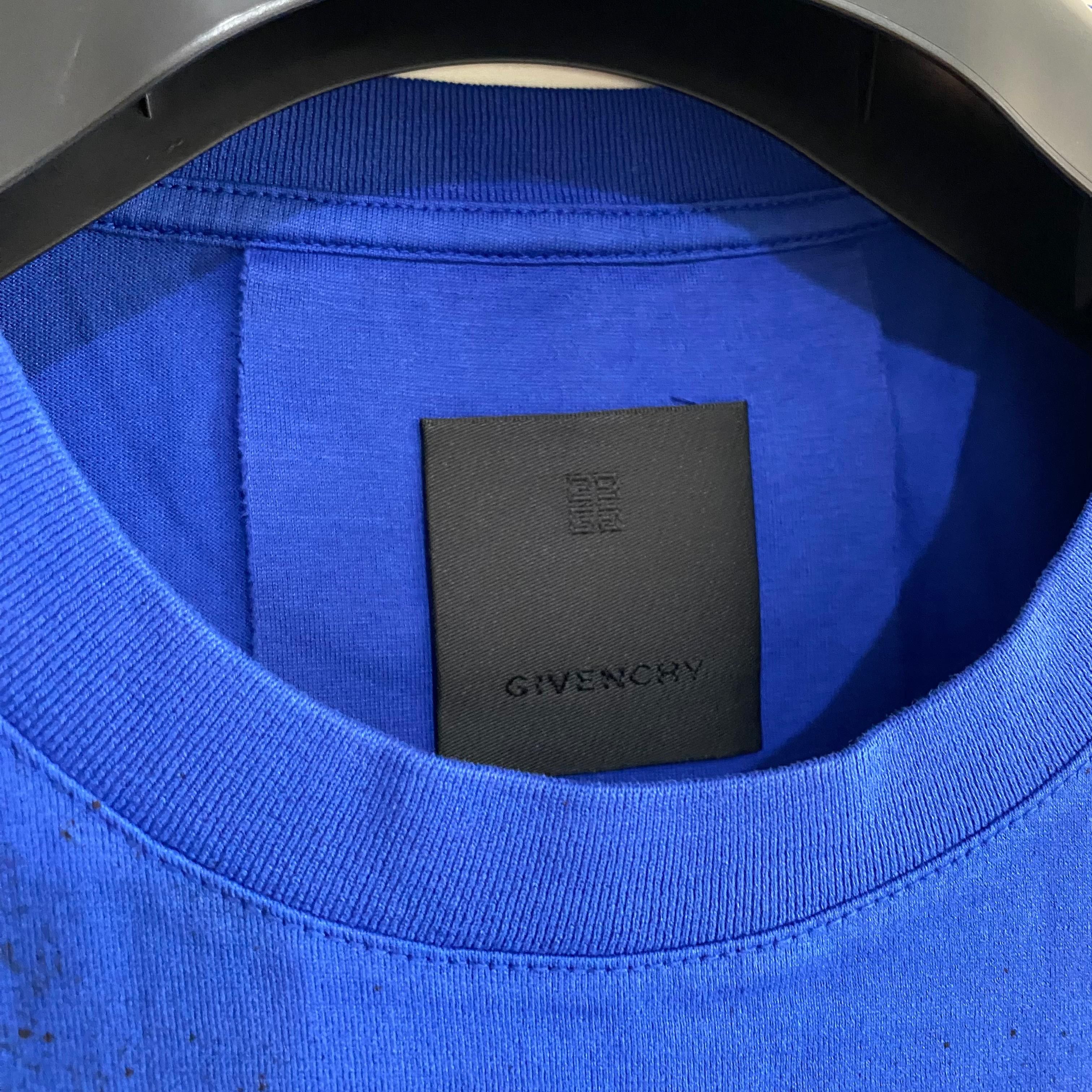 Givenchy x Chito Royal Blue Graffiti Dog Oversized T-Shirt Size US XL / EU 56 / 4 - 4 Thumbnail