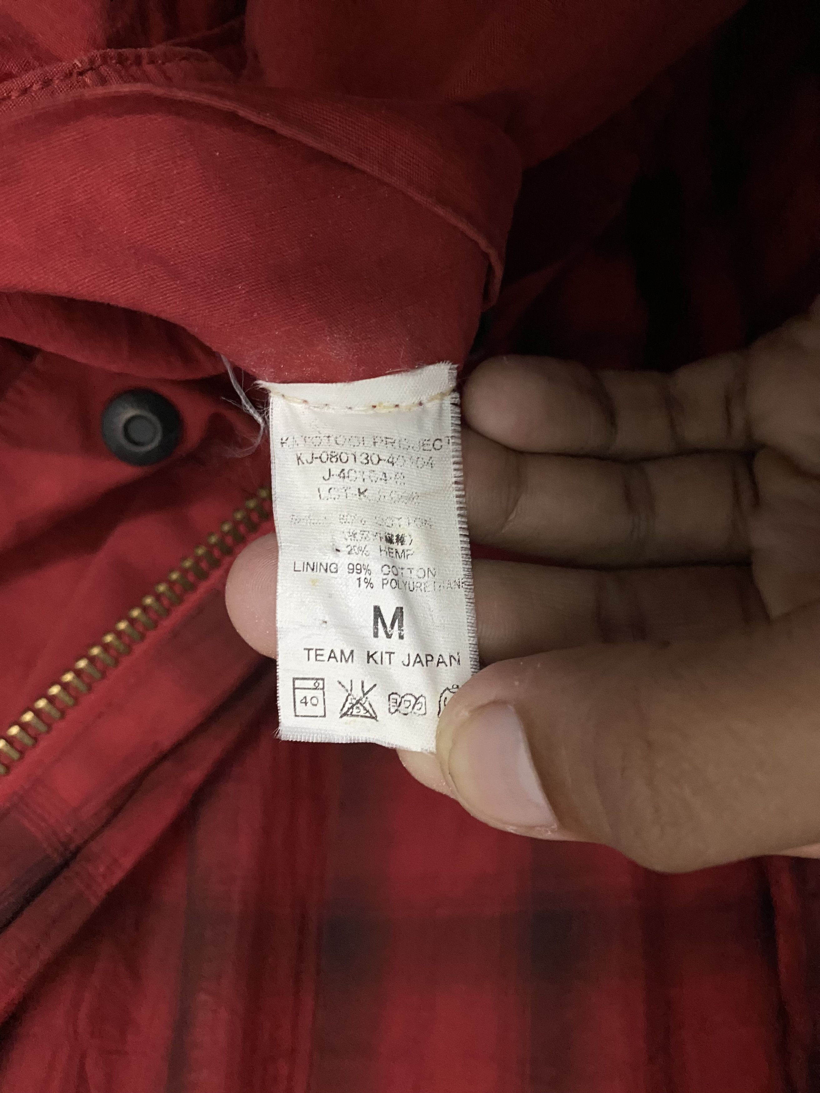 Hiroshi Kato Vintage KATO’ Red Hooded Canvas Jacket Parka Workwear Style Size US M / EU 48-50 / 2 - 12 Thumbnail