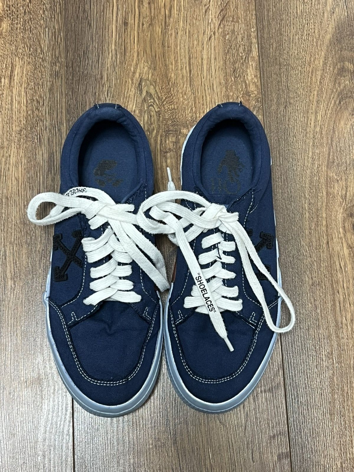 Off-White Off-White Blue Vulc Low Sneaker Size 40 Size US 7 / EU 40 - 3 Thumbnail