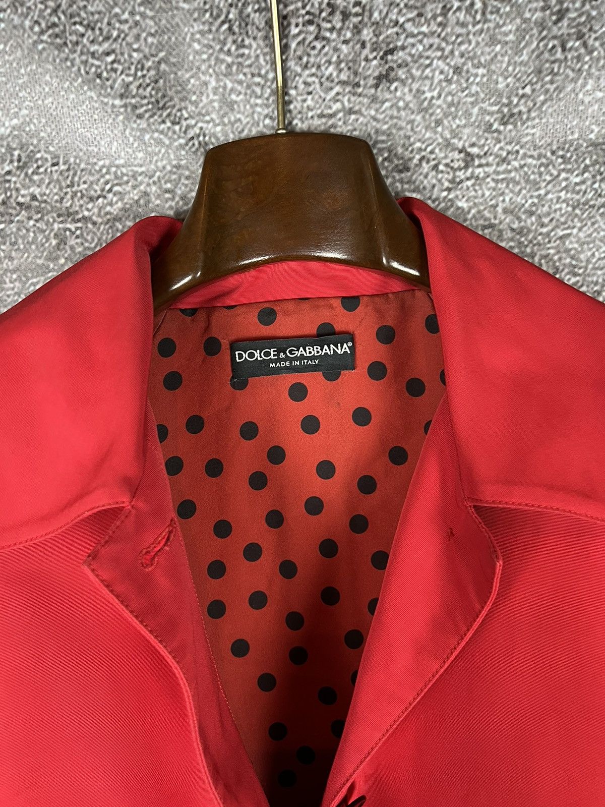 Designer × Dolce & Gabbana Dolce & Gabbana Red Polka dot Trench Coat Made in Italy Size S / US 4 / IT 40 - 12 Thumbnail