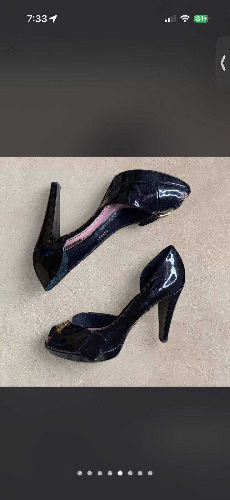 Louis Vuitton Black Patent Leather Louis Vuitton Pumps with Gold buckle Size US 9.5 / IT 39.5 - 5 Thumbnail