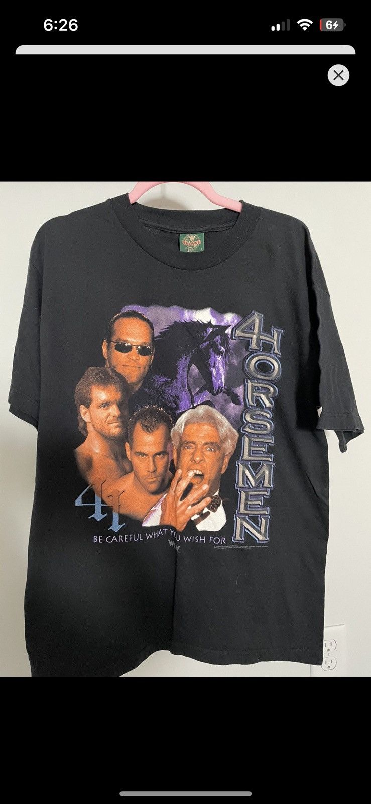 Vintage 4 Horsemen Ric Flair Be Careful What you Wish For 1998 WCW L Size US L / EU 52-54 / 3 - 2 Thumbnail