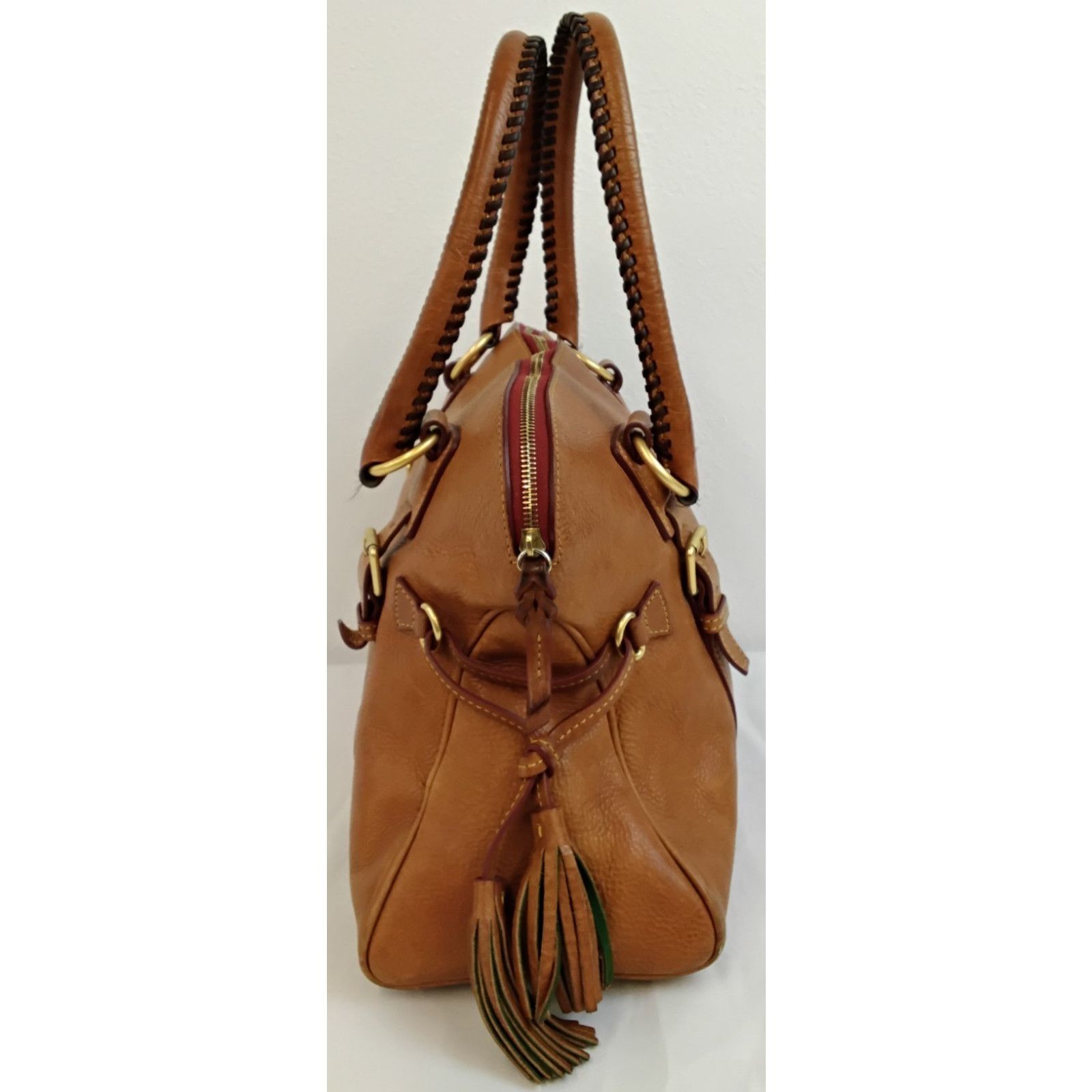 Dooney & Bourke Dooney & Bourke Italian Leather Satchel Bag Brown Purse Size ONE SIZE - 5 Thumbnail