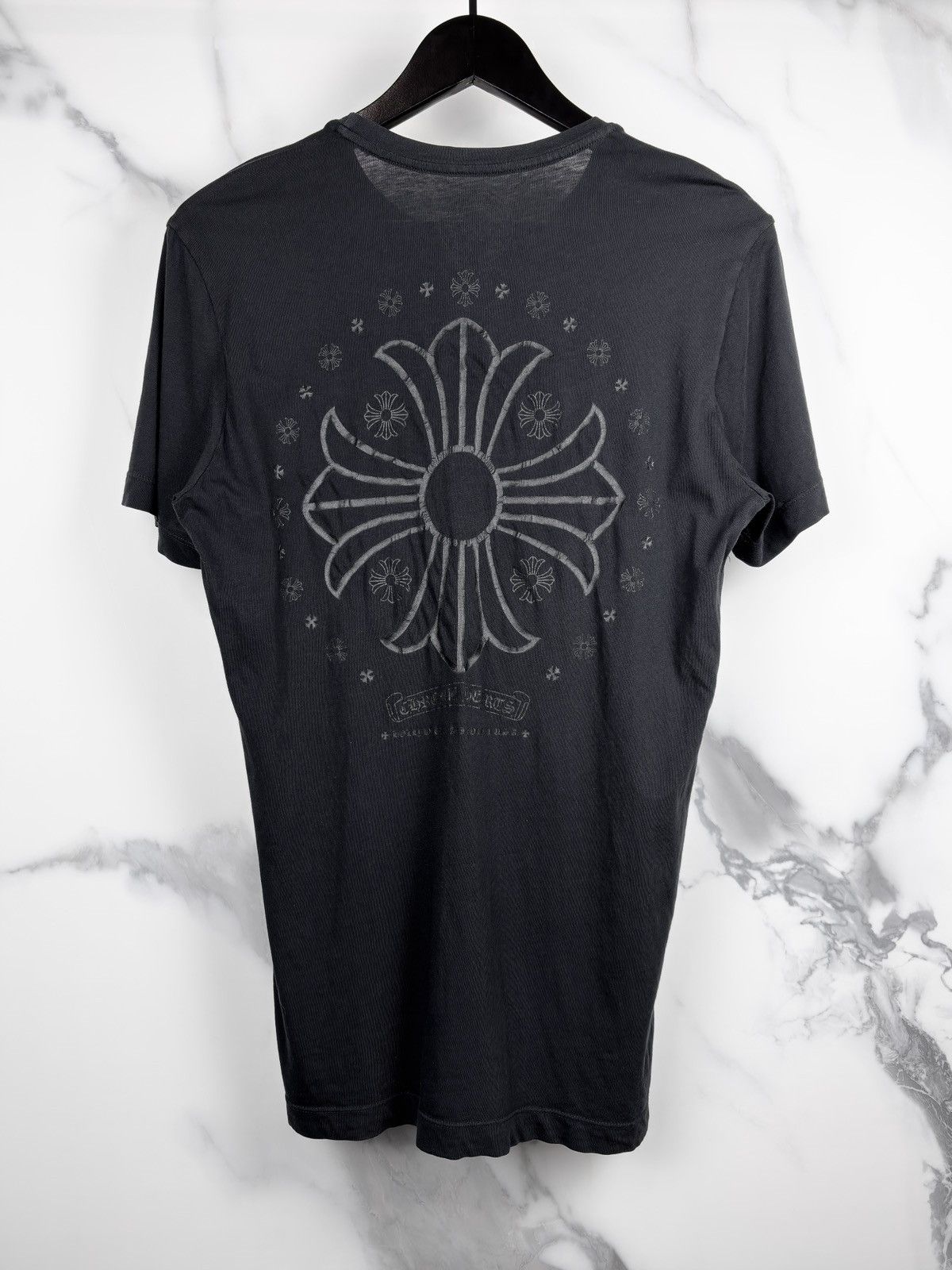Chrome Hearts Tonal Plus Scroll Logo Tshirt Black