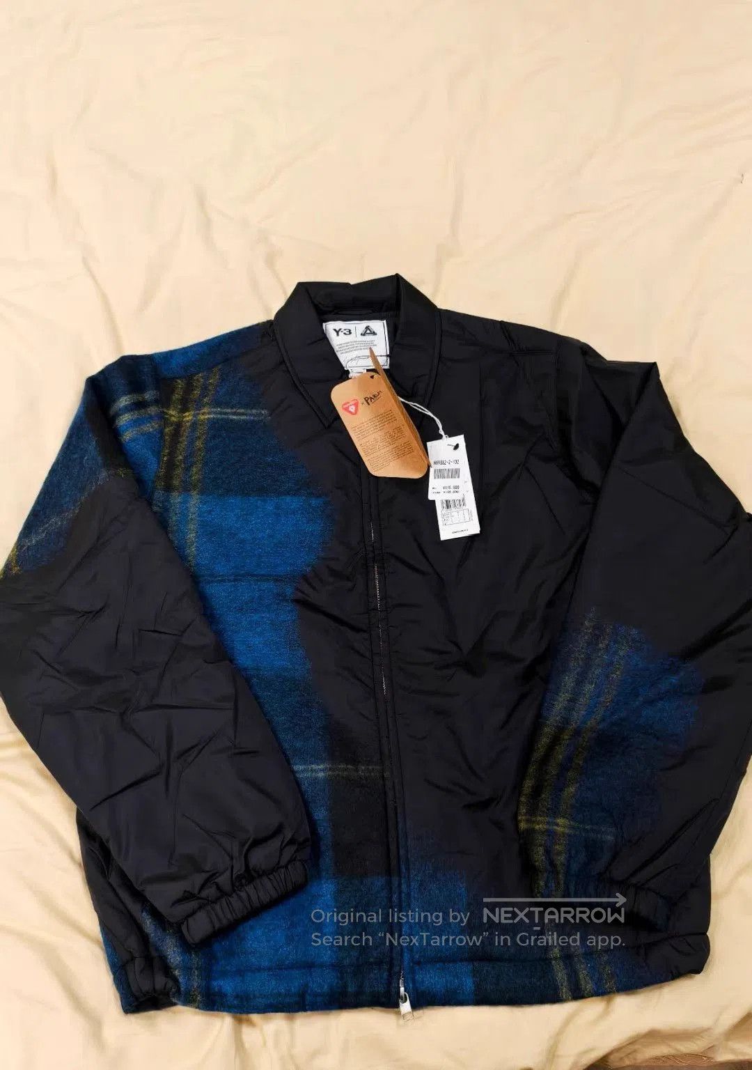 Y-3 Black Plaid Zip. Size US L / EU 52-54 / 3 - 1 Thumbnail