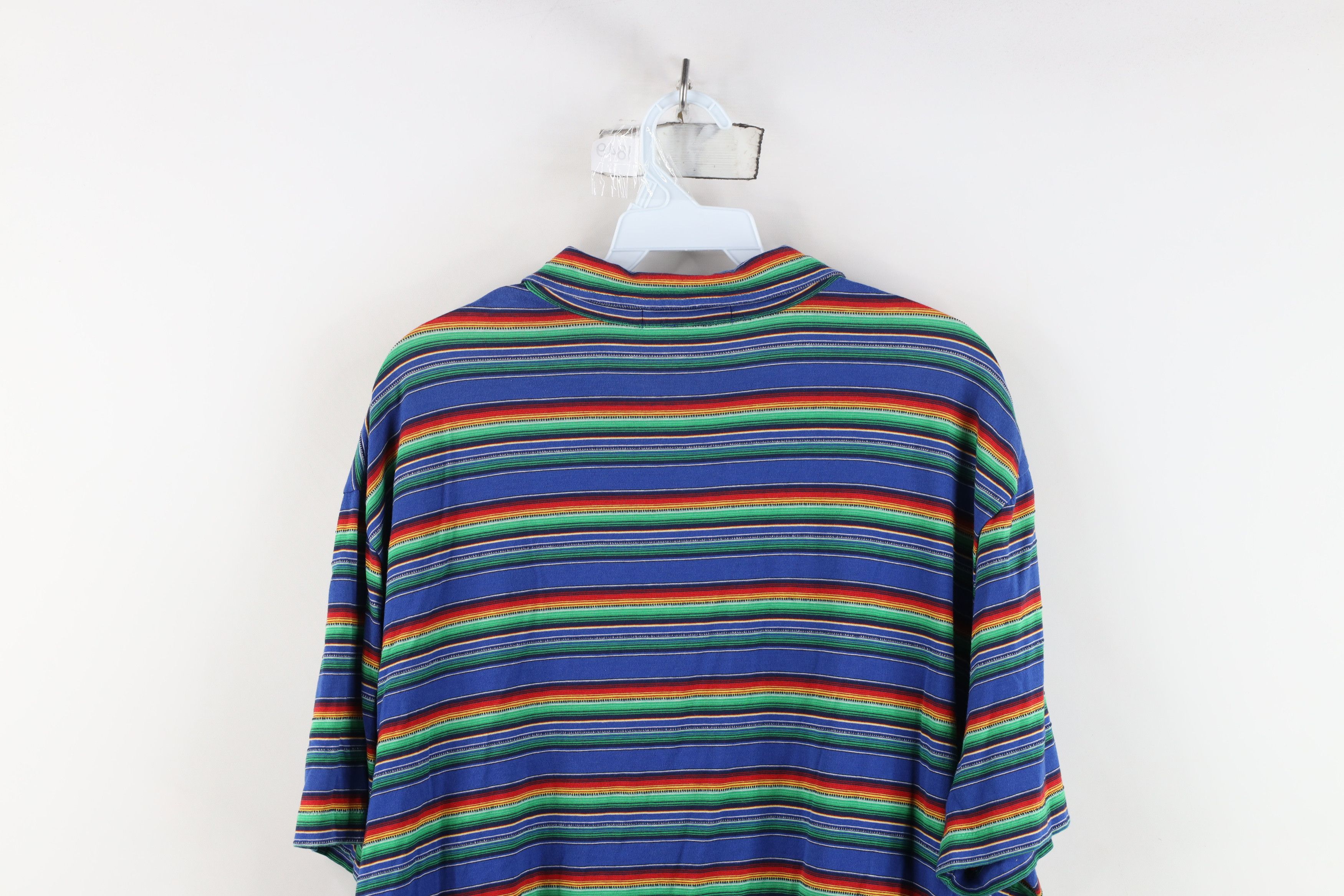 Ralph Lauren Vintage 90s Ralph Lauren Striped Knit Collared Polo Shirt Size US XXL / EU 58 / 5 - 11 Thumbnail