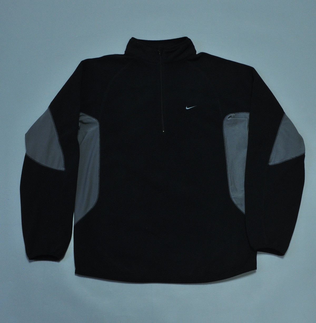 Nike × Vintage Nike Fleece Jacket Vintage black y2k zip sweatshirt Size US M / EU 48-50 / 2 - 1 Thumbnail