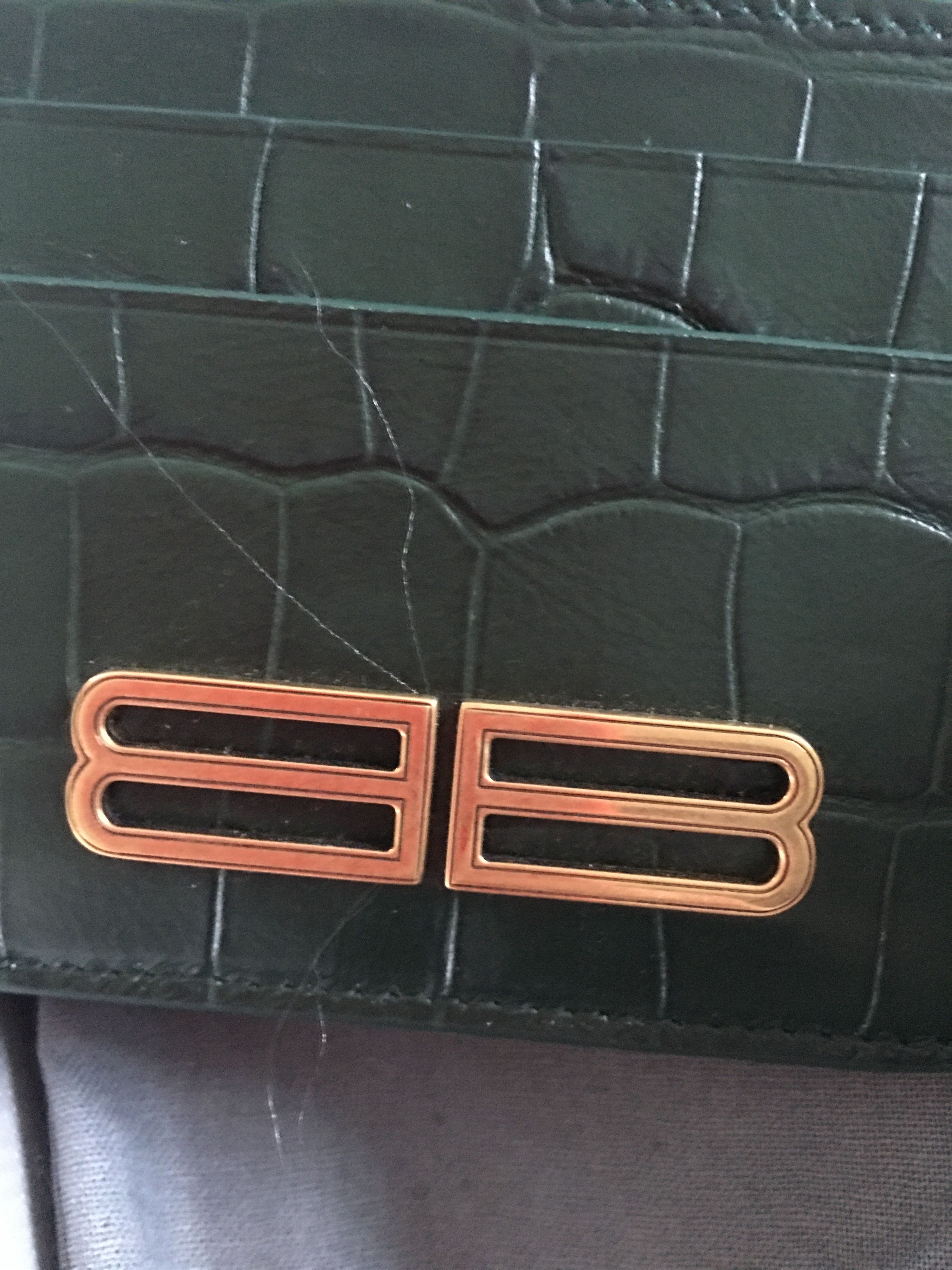 Balenciaga Card Holder in Leather Croc Calf Print BB Size ONE SIZE - 3 Thumbnail