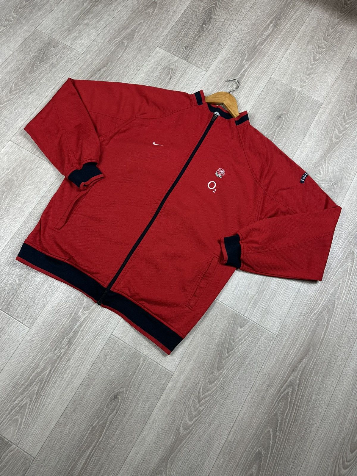 Nike × Vintage Vintage Nike England Zip Sweatshirt Fleece Size US XL / EU 56 / 4 - 3 Thumbnail