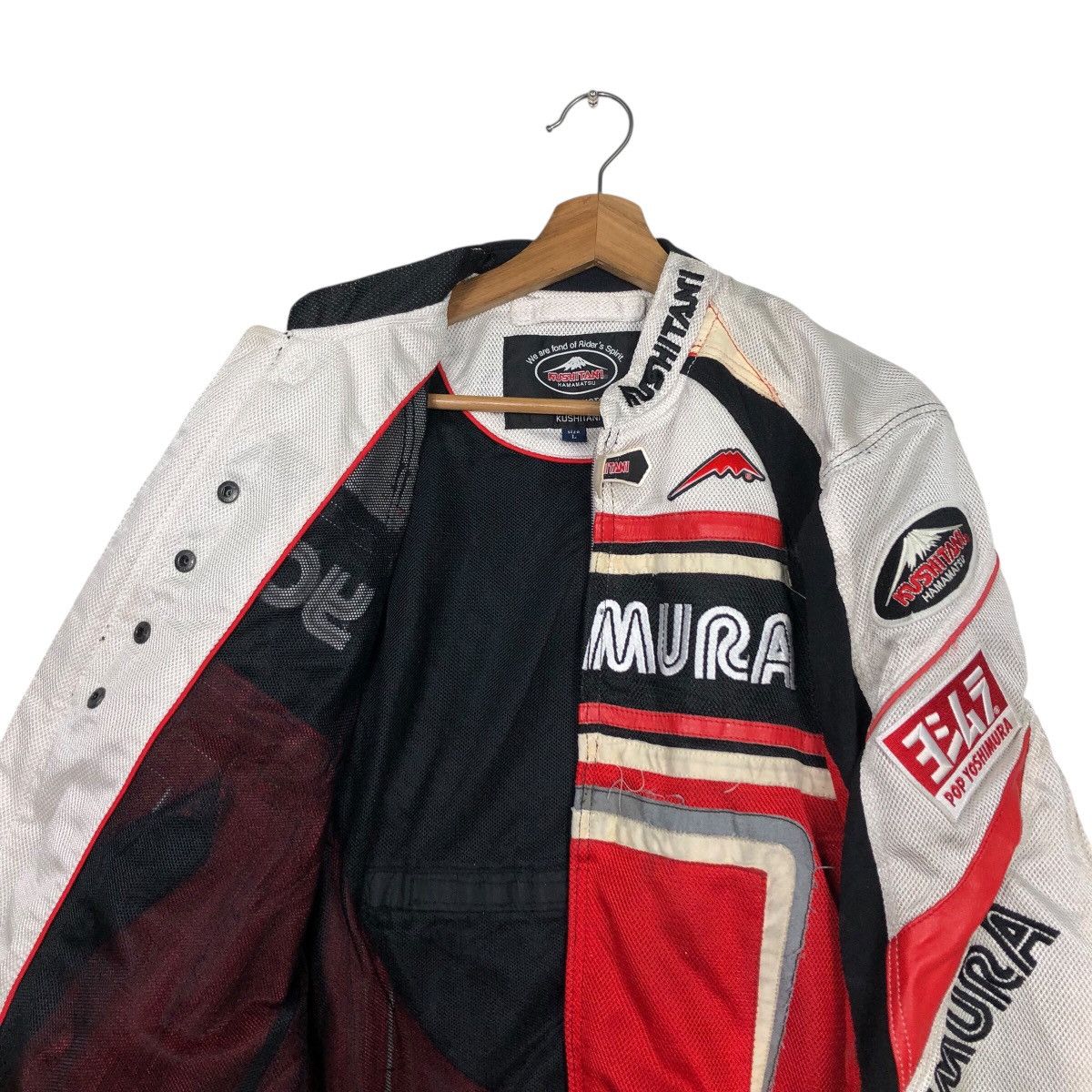 Vintage 📌Vintage Biker Jacket Racing Wear Rider Kushitani Hamamatsu Size US L / EU 52-54 / 3 - 15 Thumbnail