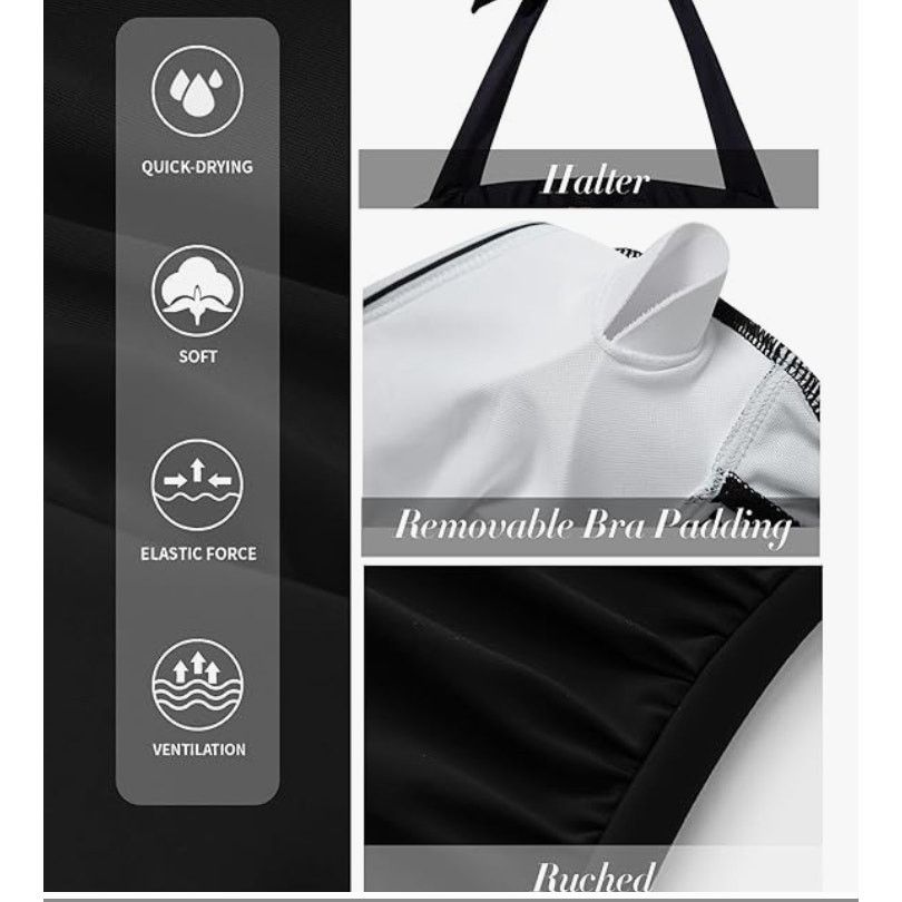 The Unbranded Brand NEW XL Modest Tankini 2PieceTummyControlHighWaist SwimSkirt Size ONE SIZE - 5 Thumbnail